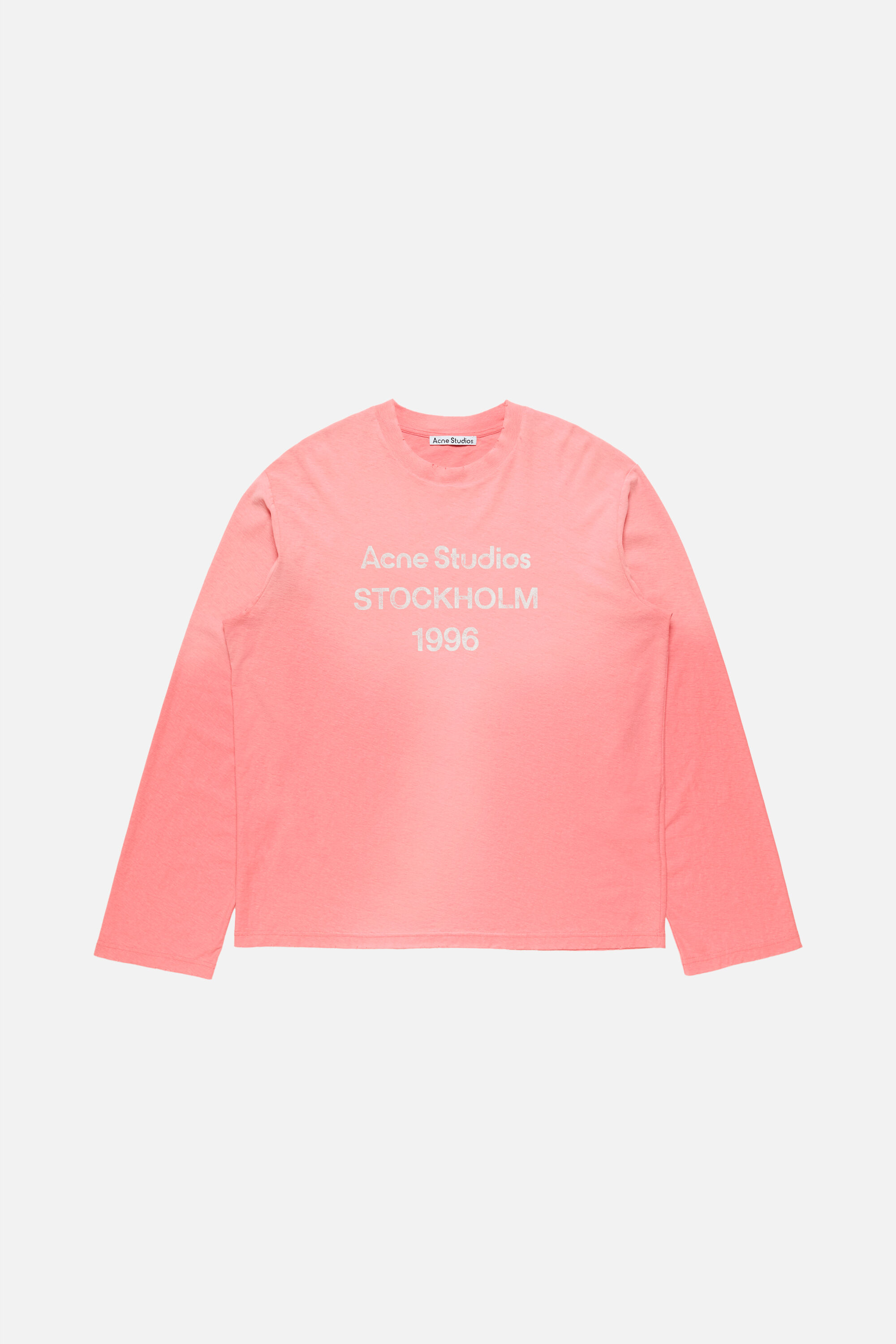 Acne Studios - スプレー仕上げ1996ロゴTシャツ - タンゴピンク