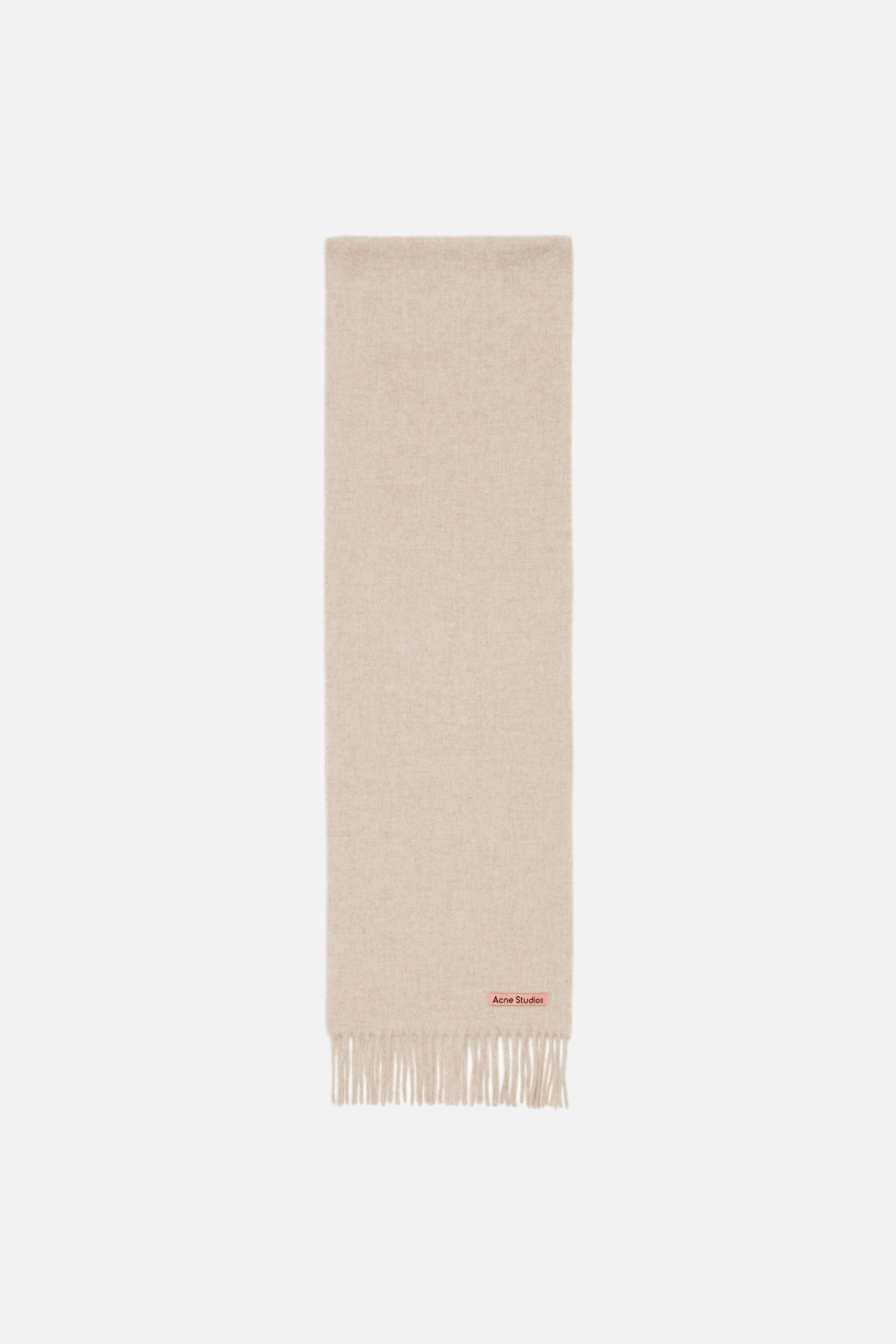 Acne Studios - Fringe wool scarf - skinny - Oatmeal melange Acne Studios - Fringe wool scarf - skinny - Oatmeal melange