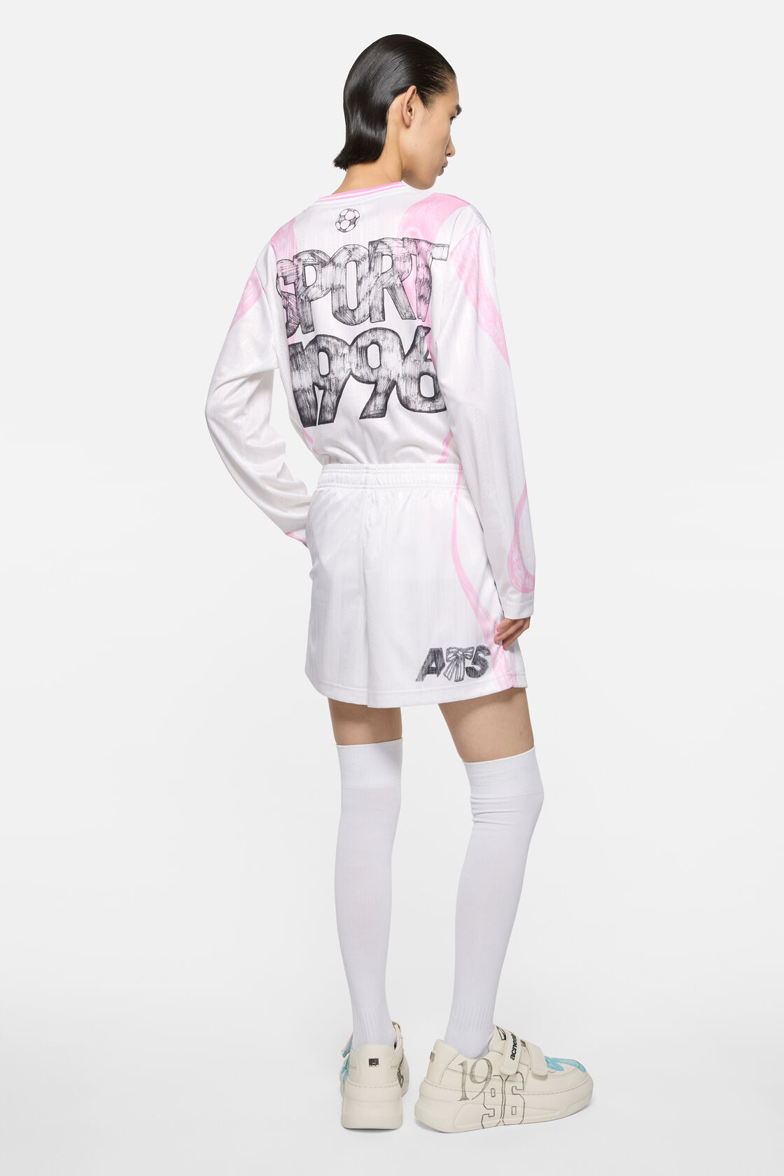 Casual graphic shorts, White, 2000x