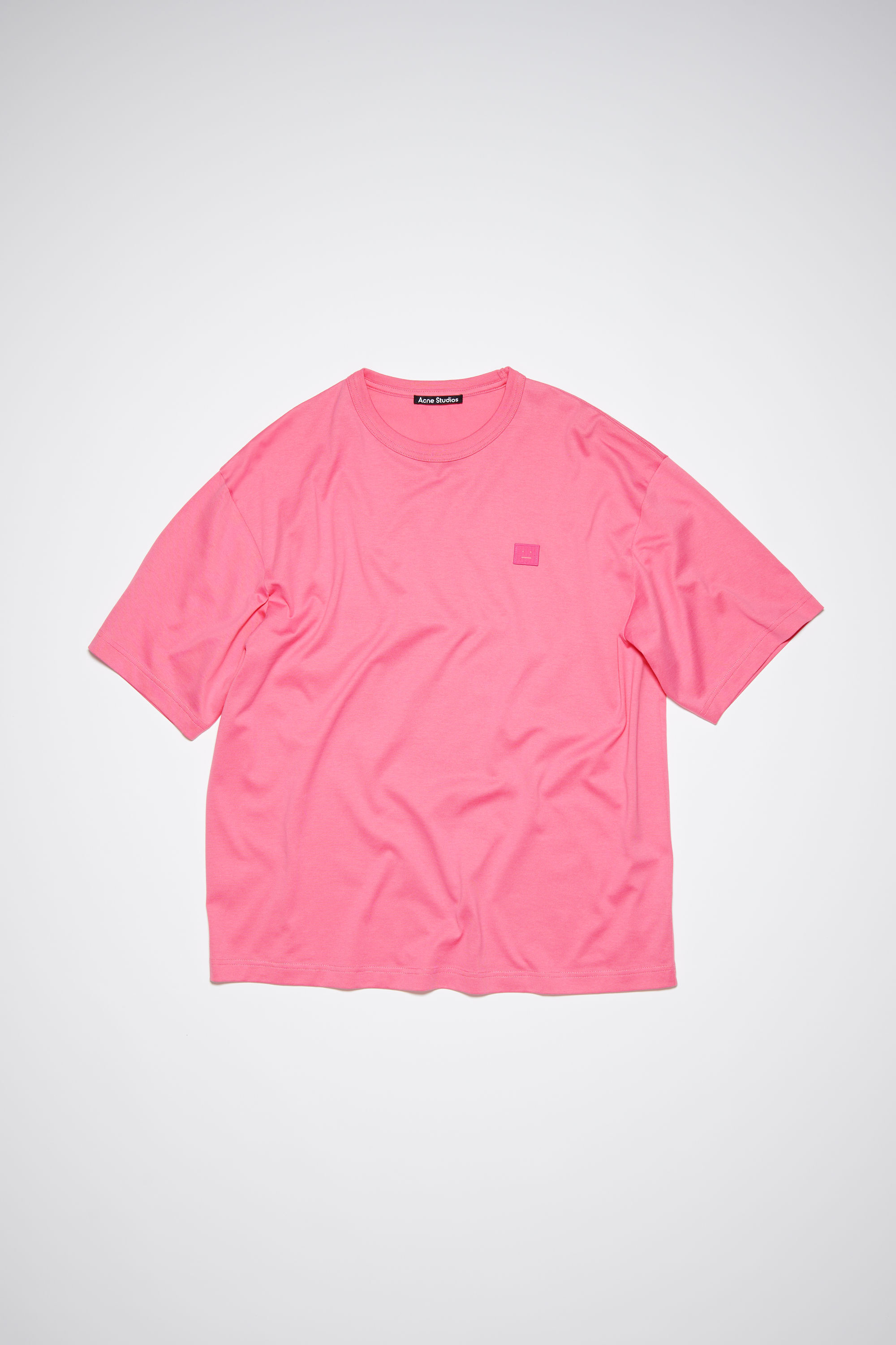 아크네 스튜디오 Acne Studios Crew neck t-shirt - Relaxed fit - Light pink