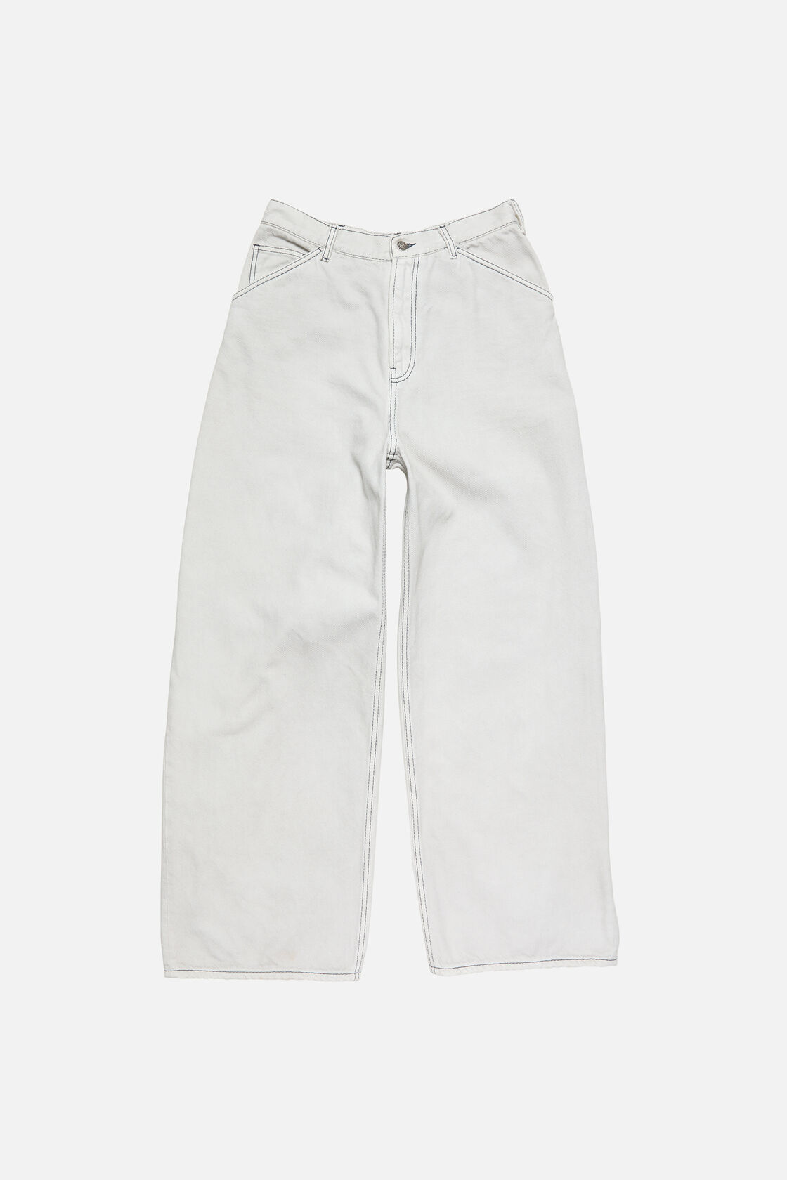 Casual denim trousers, White/ecru, 2000x