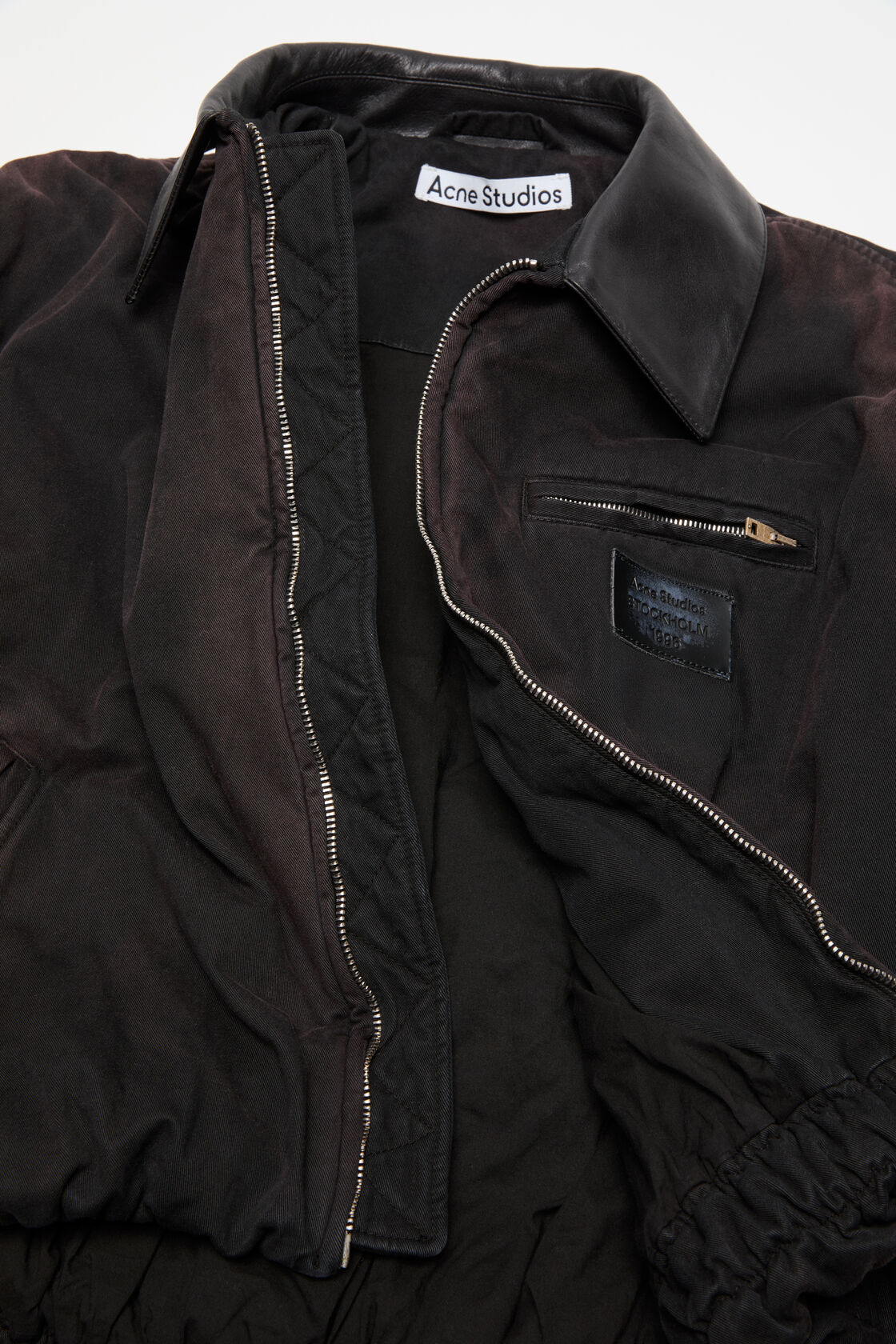 Bomber blouson jacket, Dark brown, 2000x