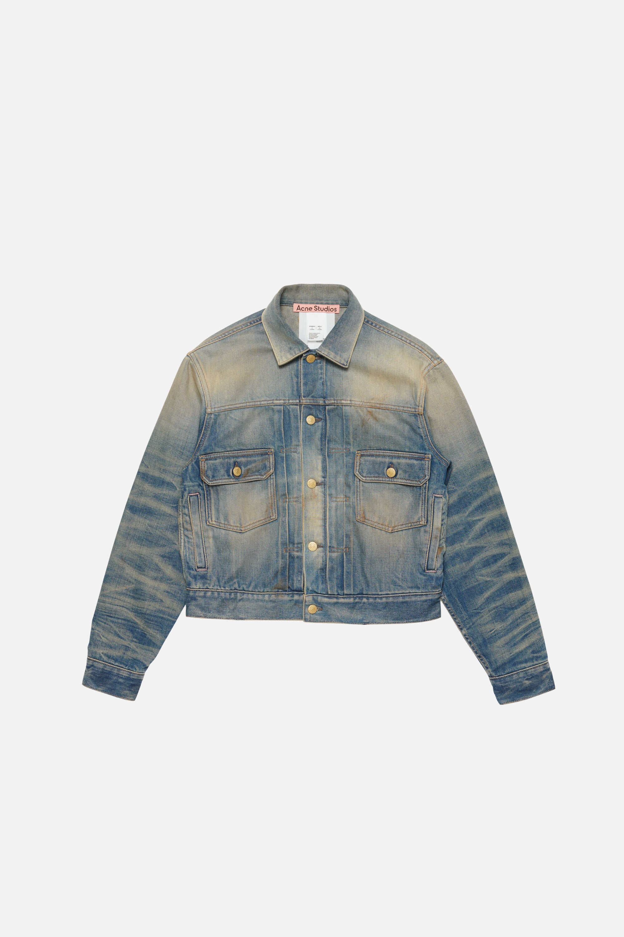 Acne Studios - スクレイピングデニムジャケット - ミッドブルー