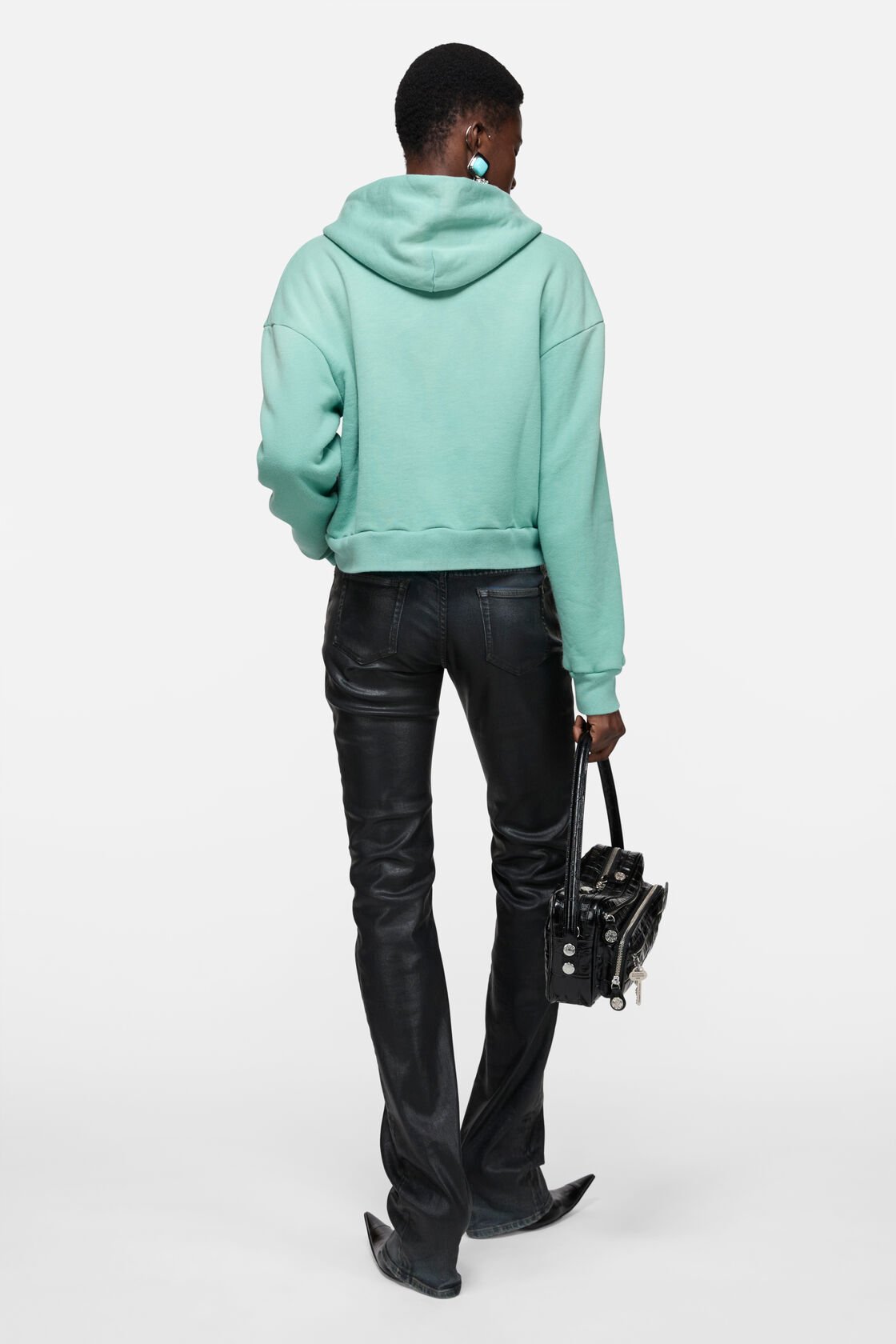 Sprayed zip hoodie, Mint green, 2000x