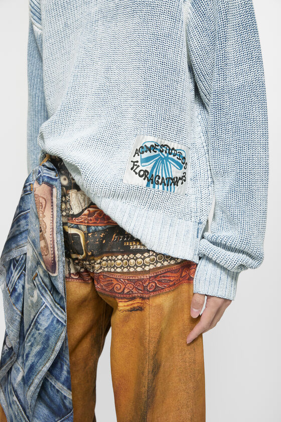 Acne Studios - クルーネックセーター - デニムブルー/ホワイト 