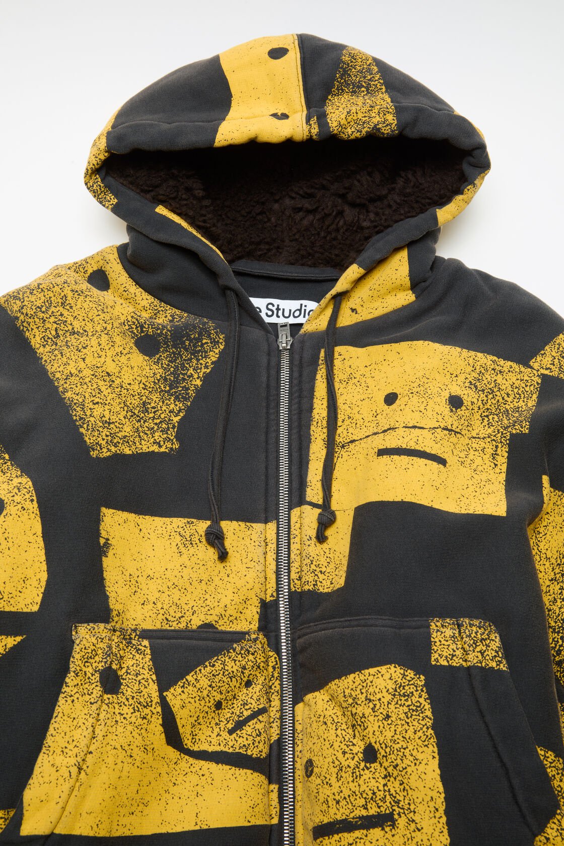 Zip-up hooded sweatshirt, Faded black, 2000x