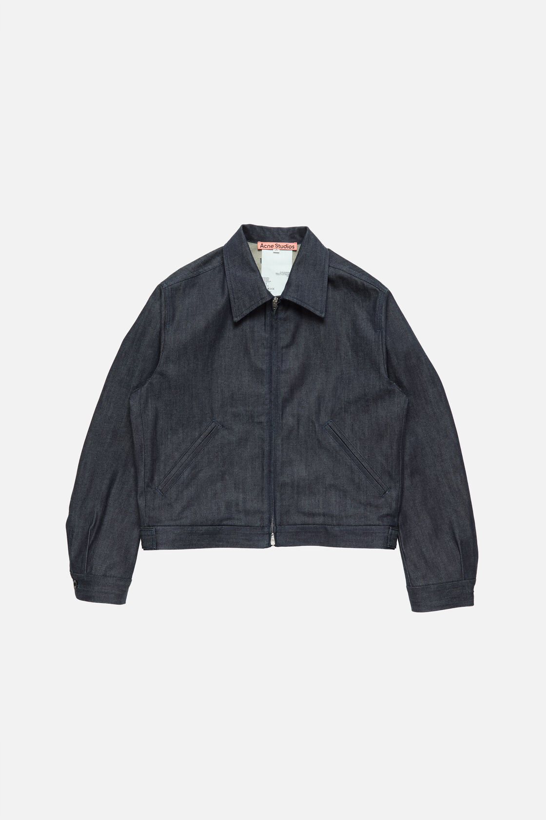 Branded selvedge denim jacket, Indigo blue, 2000x
