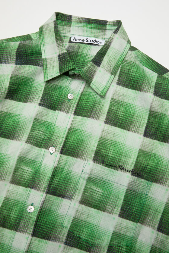 Acne Studios - Check button-up shirt - Green