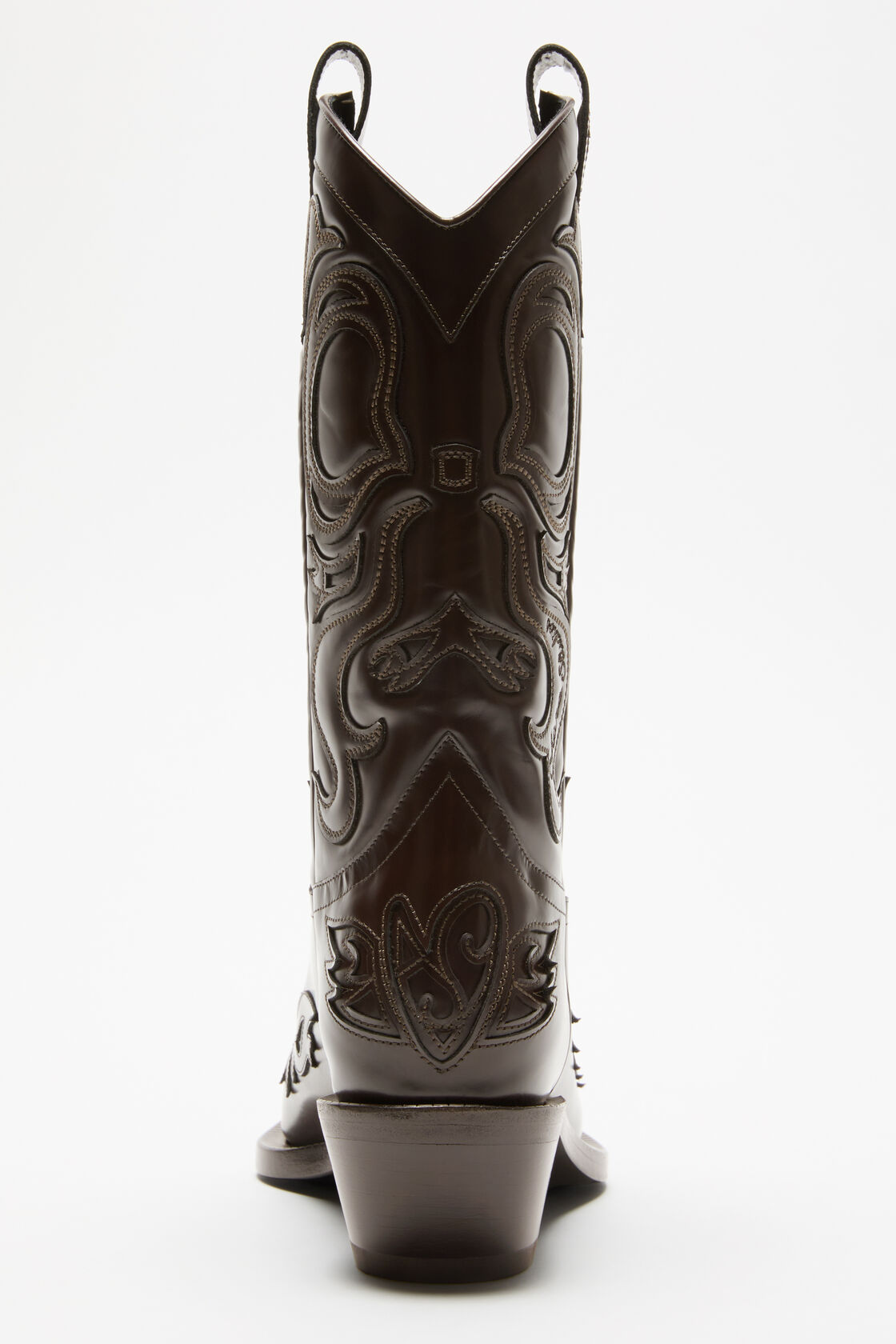 Pointy leather cowboy boot, Brown, 2000x