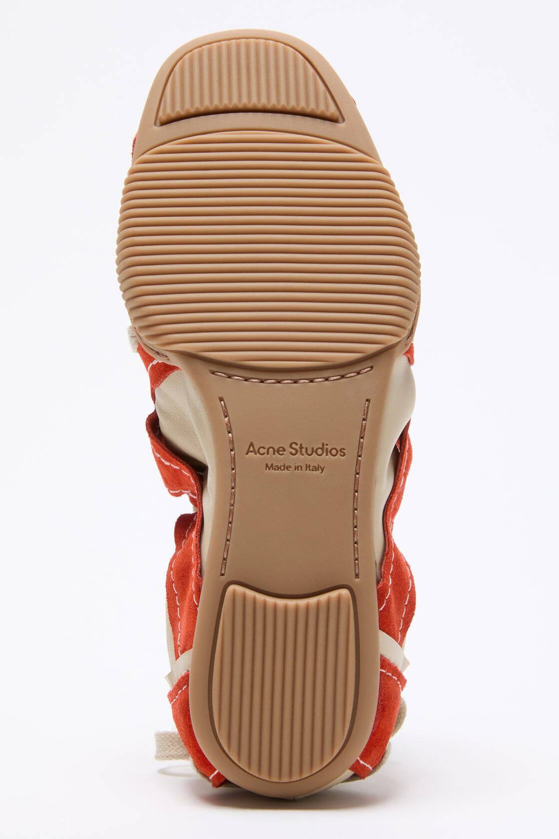 Suede lace-up shoes, Off white/Orange, 2000x
