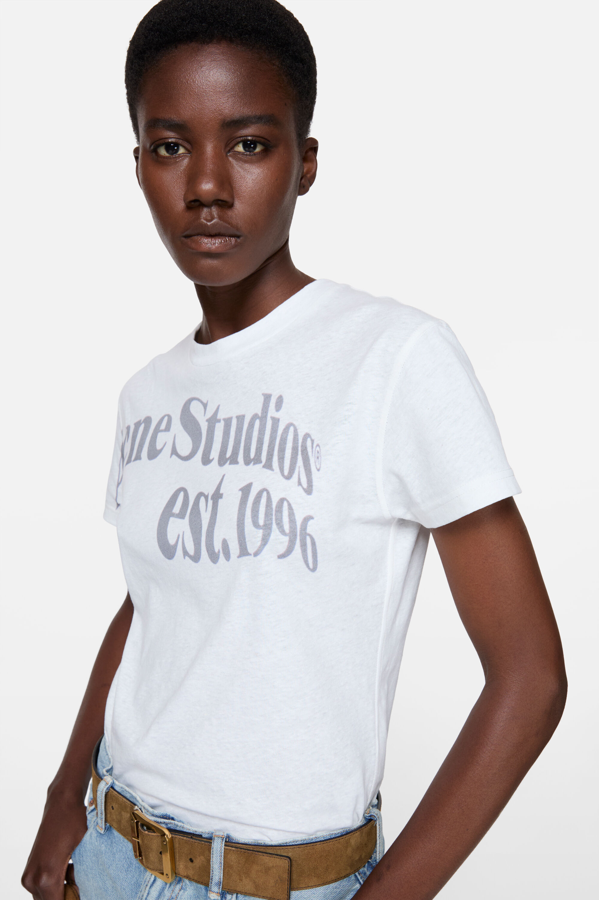 Acne Studios - ロゴTシャツ - フィットデザイン - オフホワイト