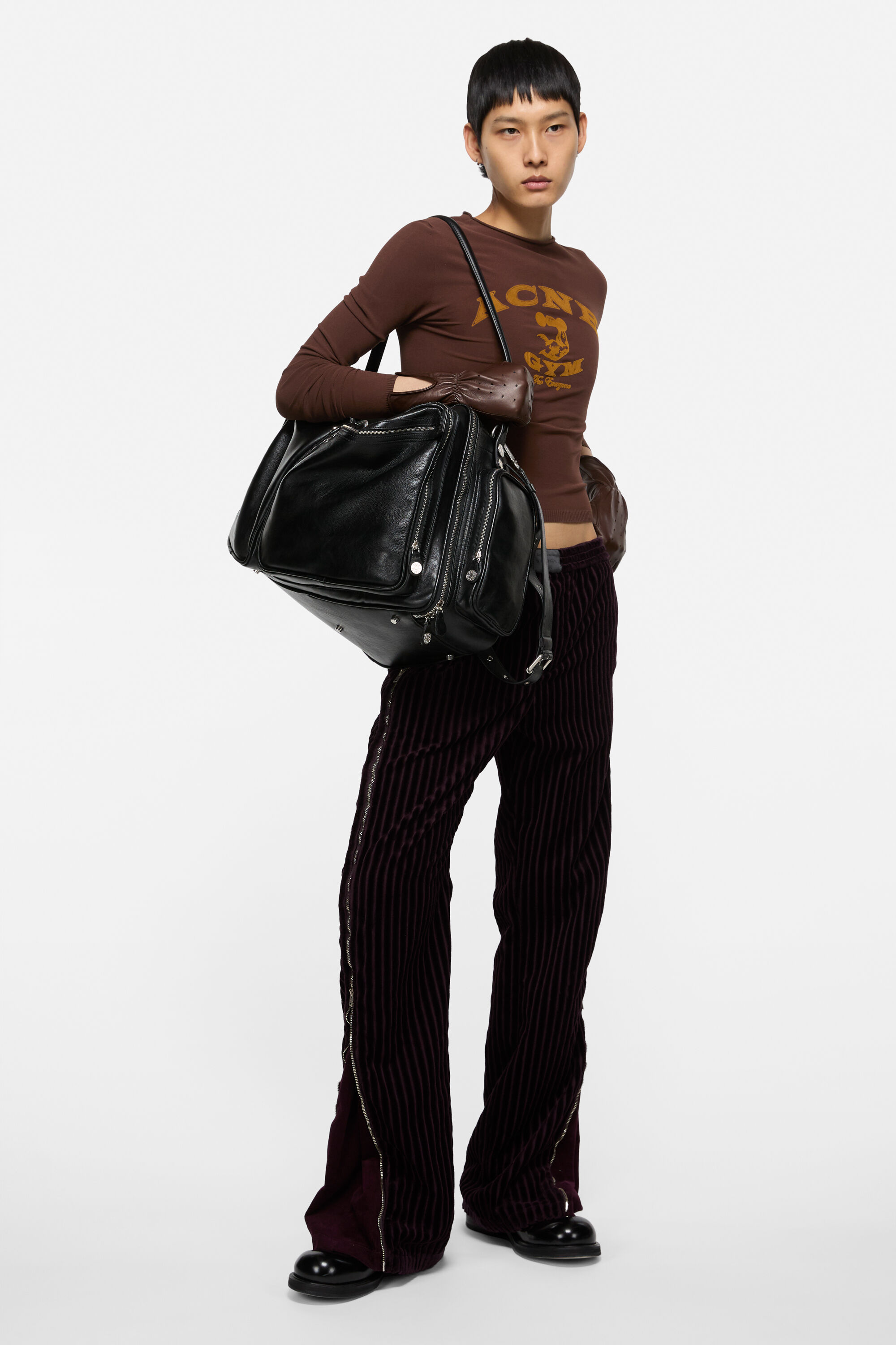 Acne Studios - フィットクルーネックニットウェア - バーガンディ