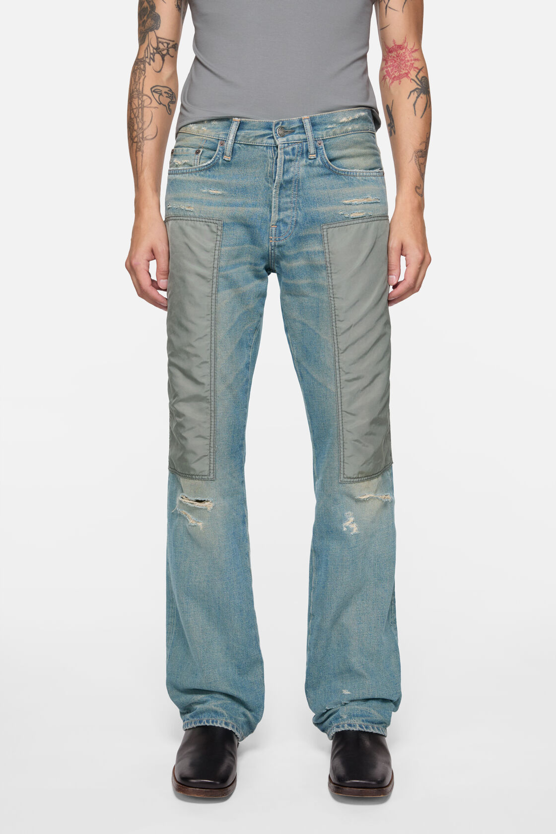 常规版型牛仔裤 - 2010, 中蓝/浅灰, 2000x