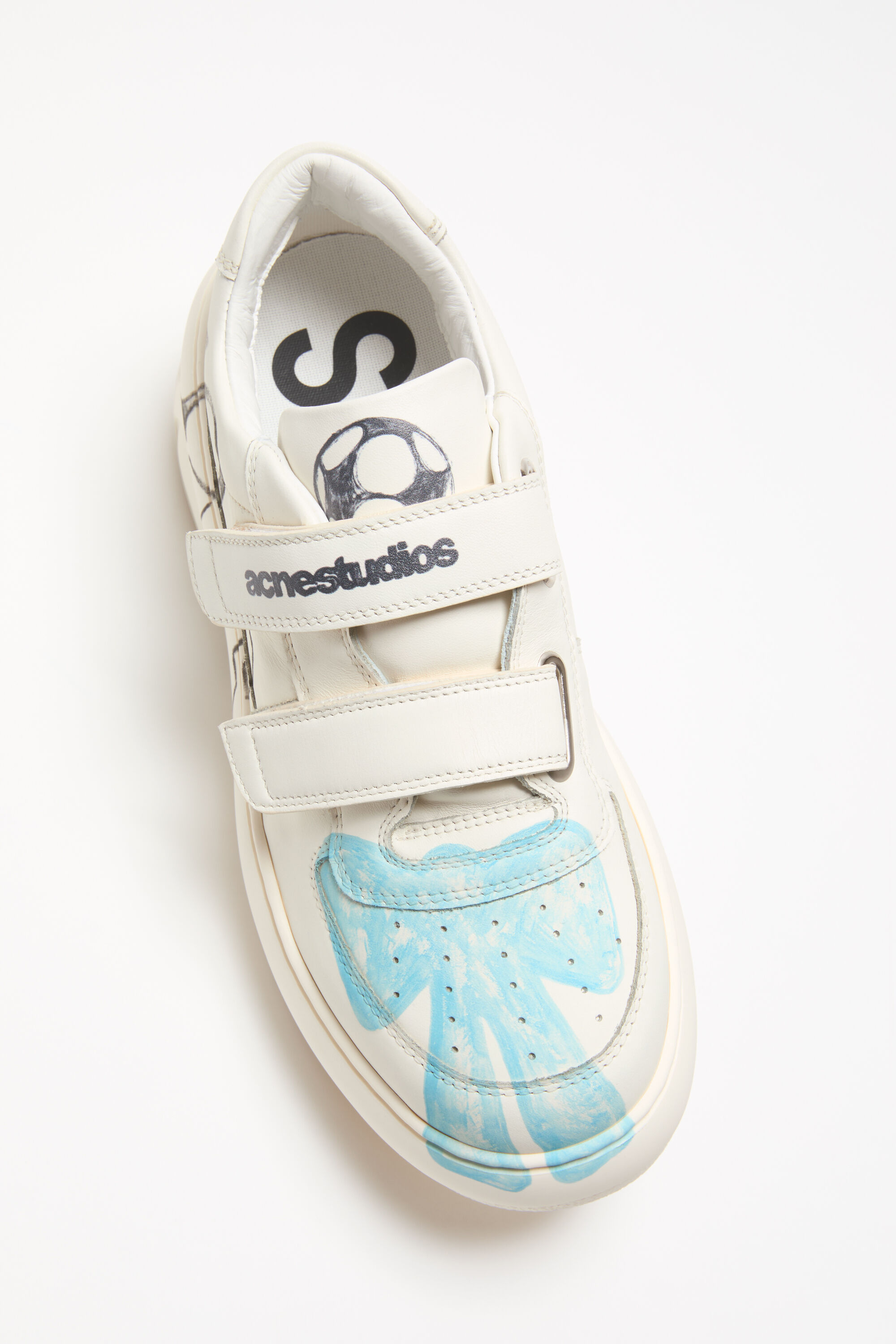 Acne Studios - Velcro platform sneakers - Off white/off white
