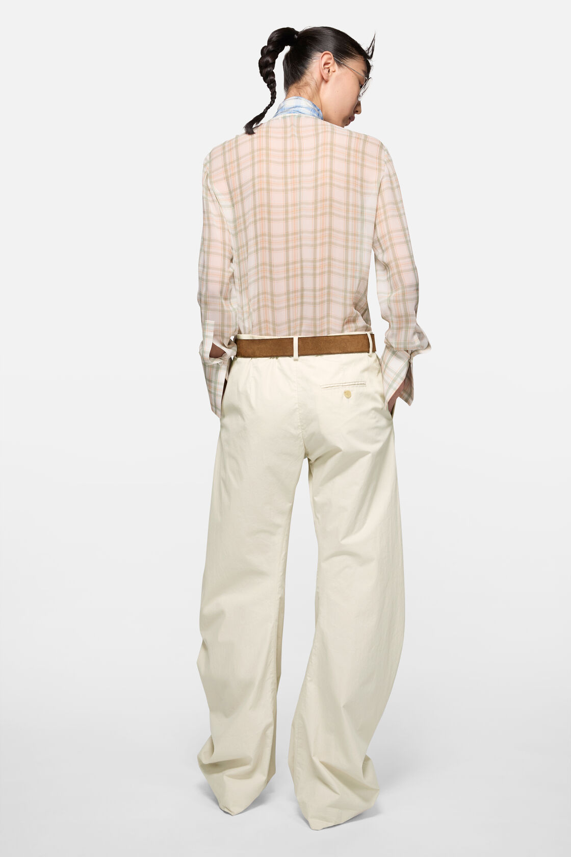 Casual twill trousers, Light beige, 2000x