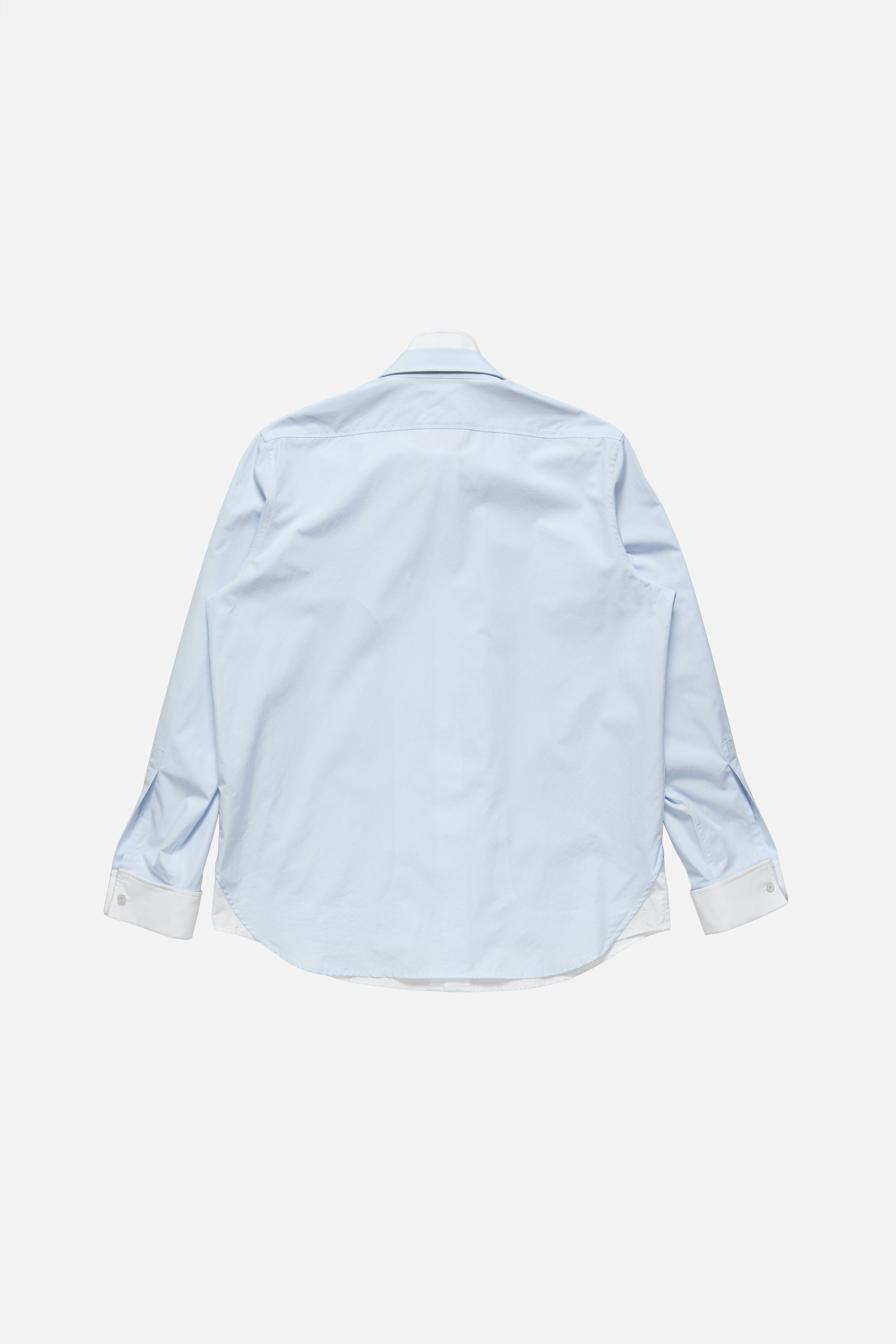 Acne Studios - Layered poplin button-up shirt - Blue/white