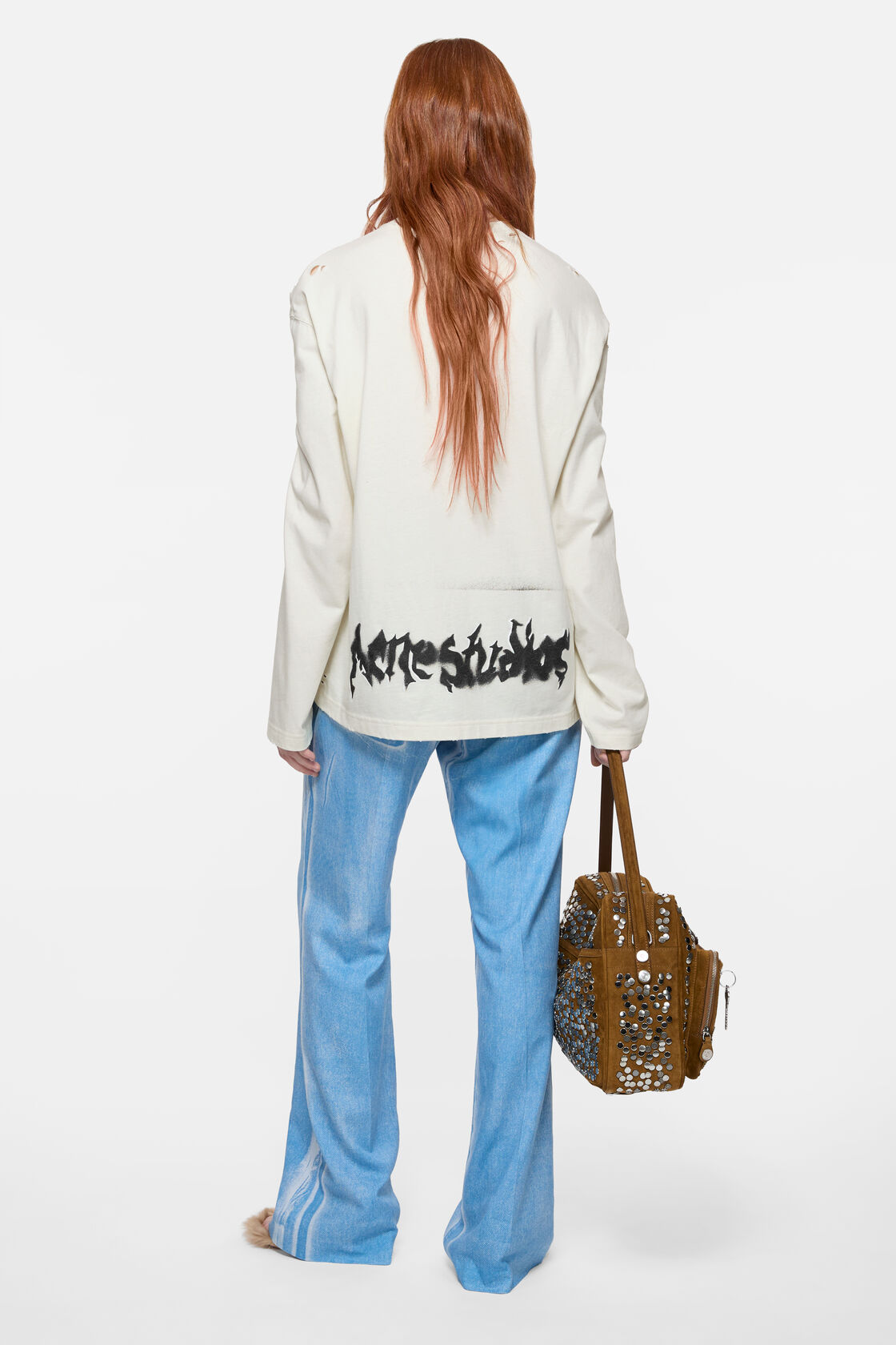 Gothic logo t-shirt, Dusty white, 2000x