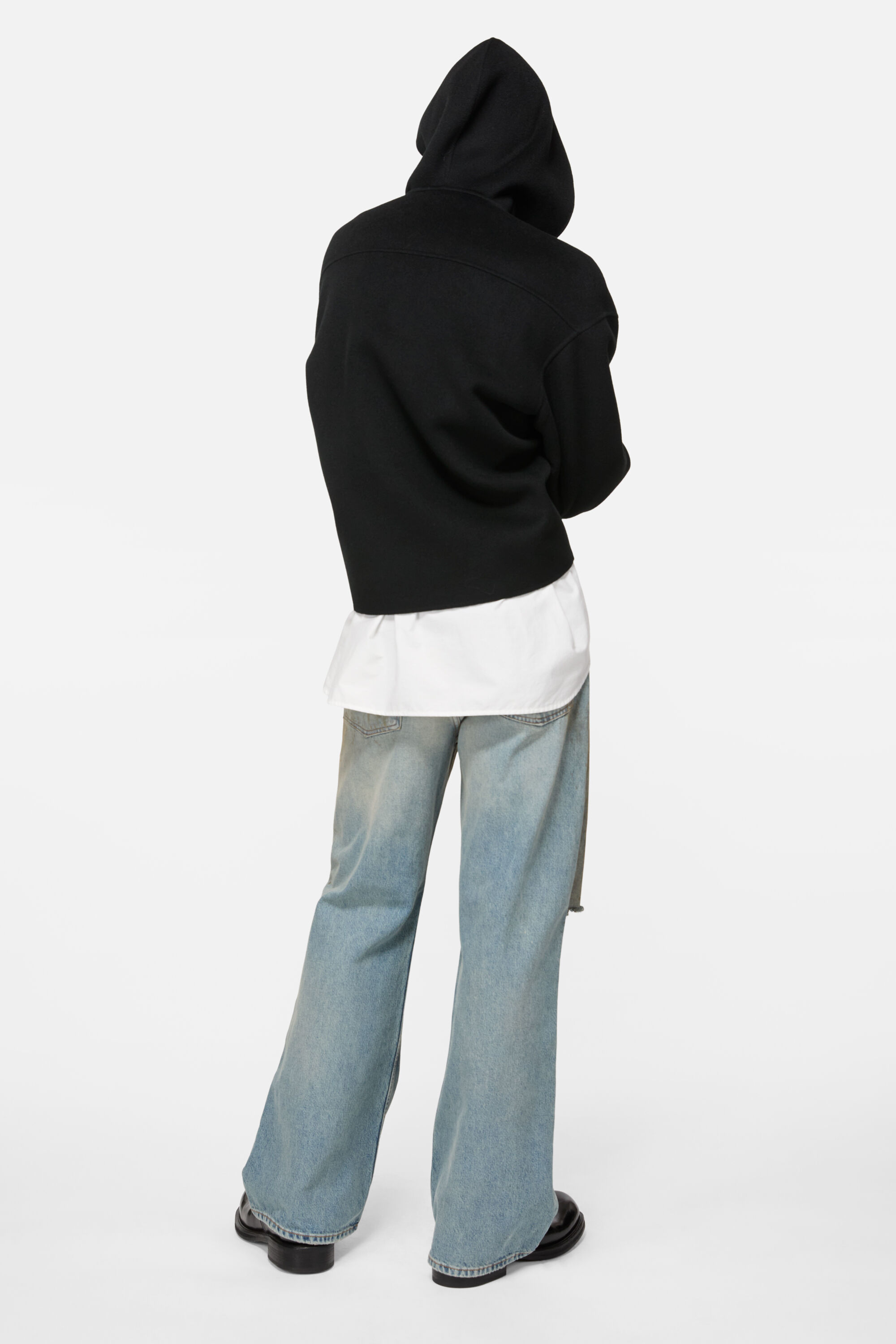 Acne Studios - カシミヤフード付きジャケット - ブラック