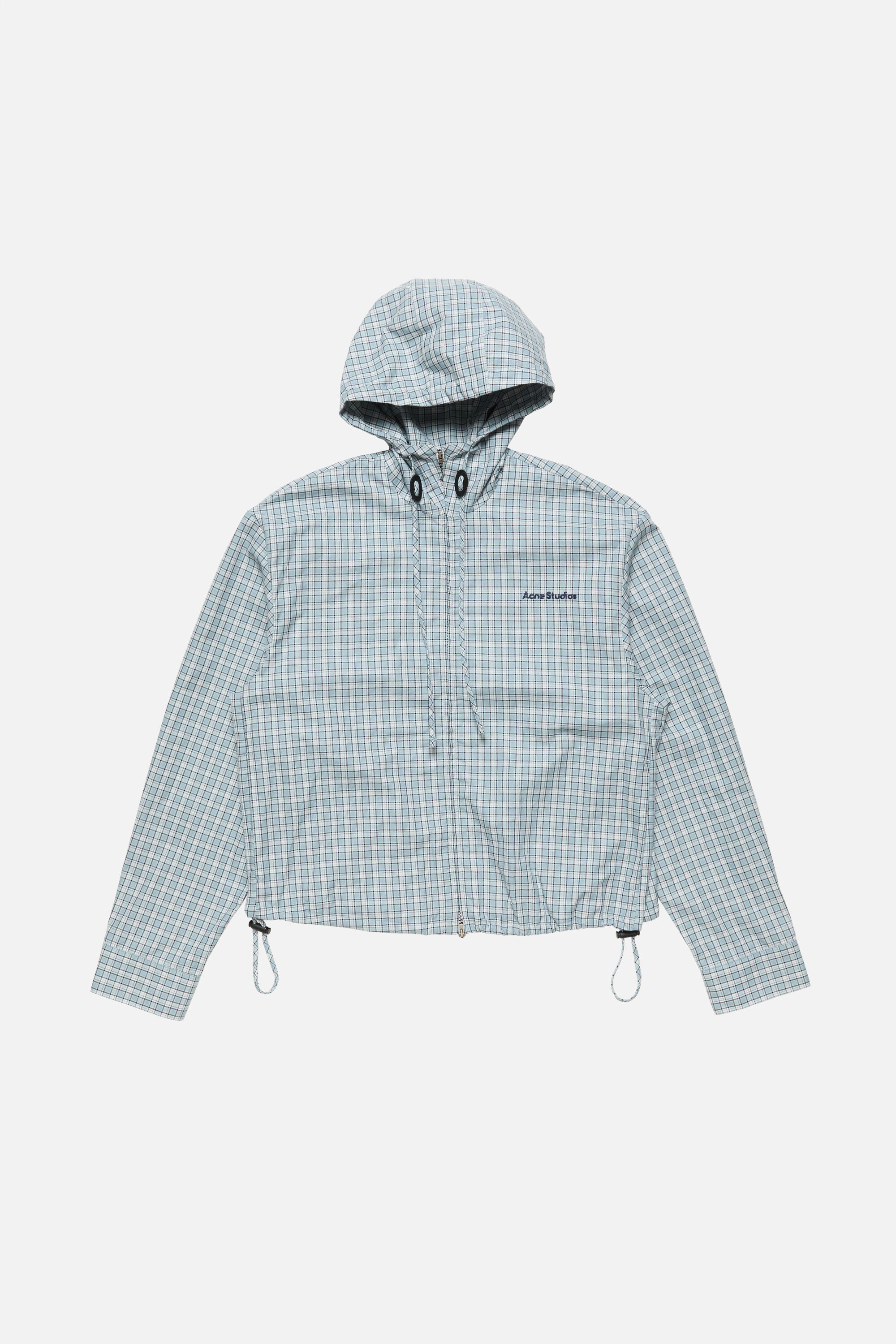 Acne Studios フーデットジャケット Acne Studios - Hooded check jacket - Blue/white