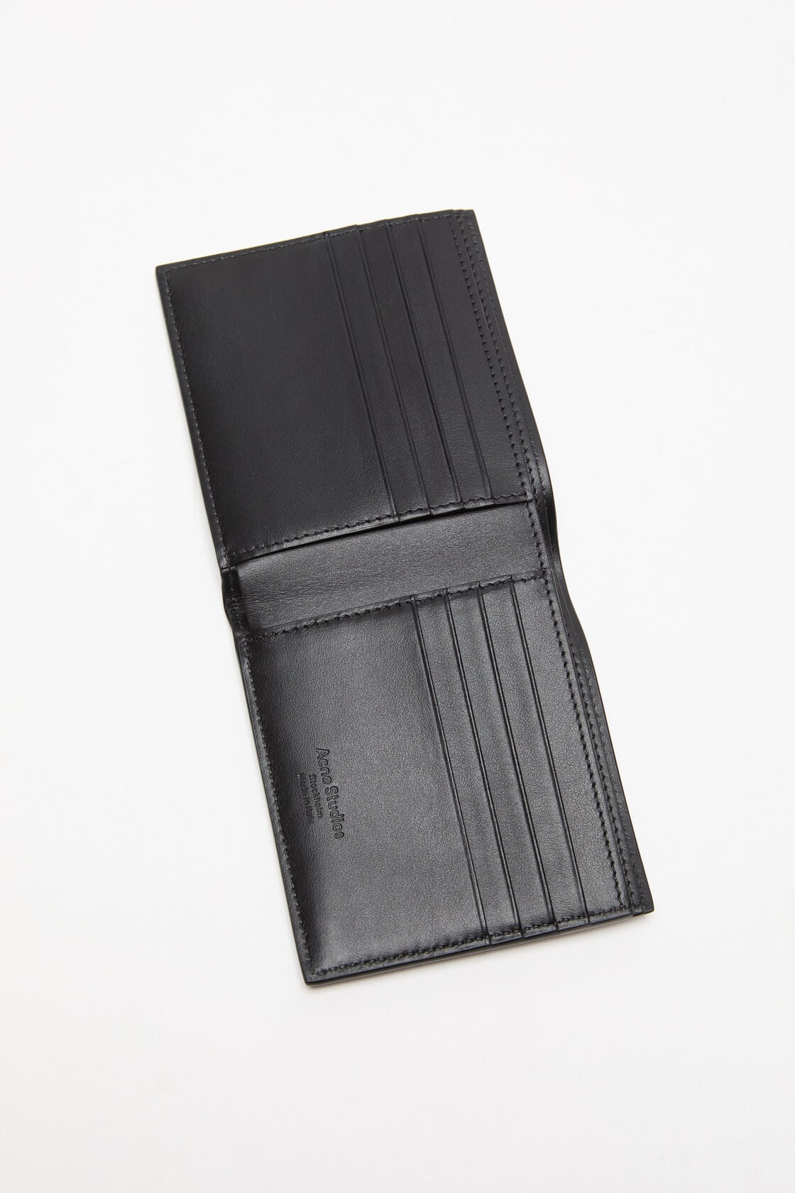 Folded leather wallet, Dark brown, 2000x