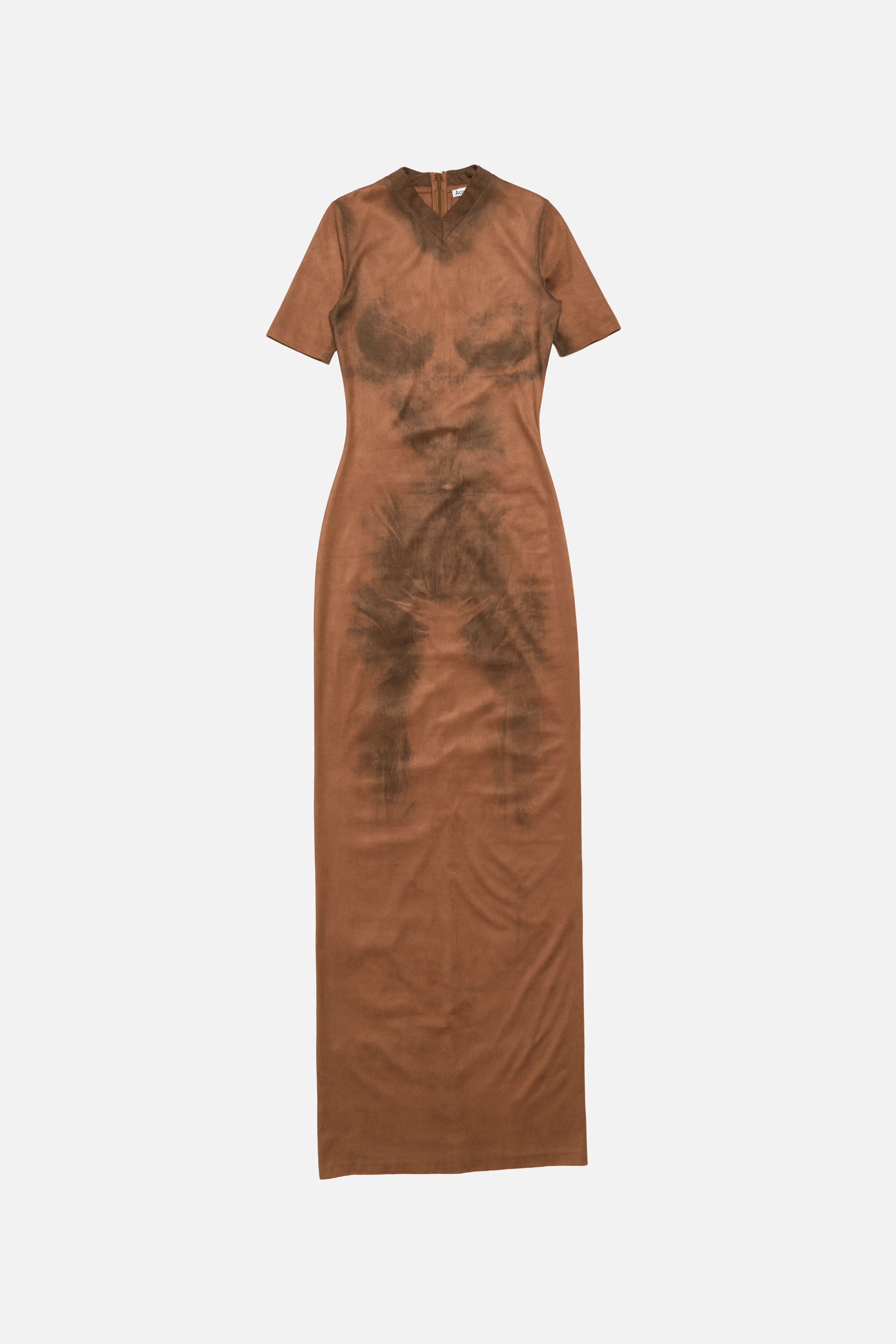 Acne Studios - Trompe-l'œil suede dress - Cognac brown