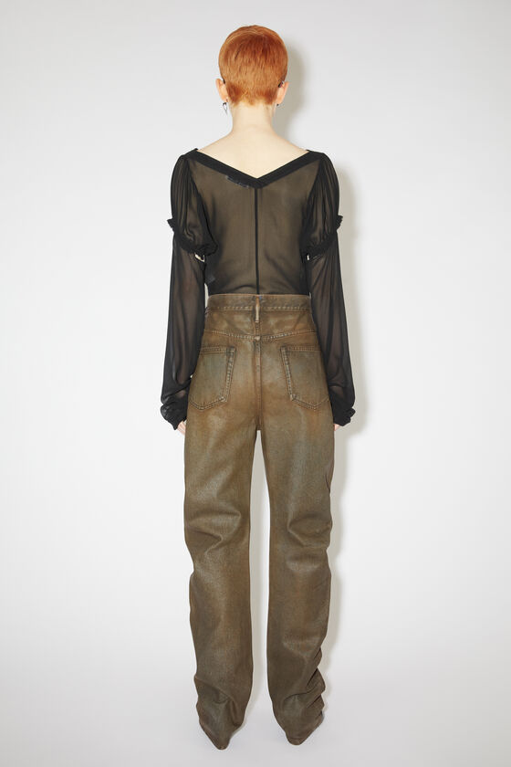 Acne Studios - Relaxed fit coated jeans - Blue/beige 