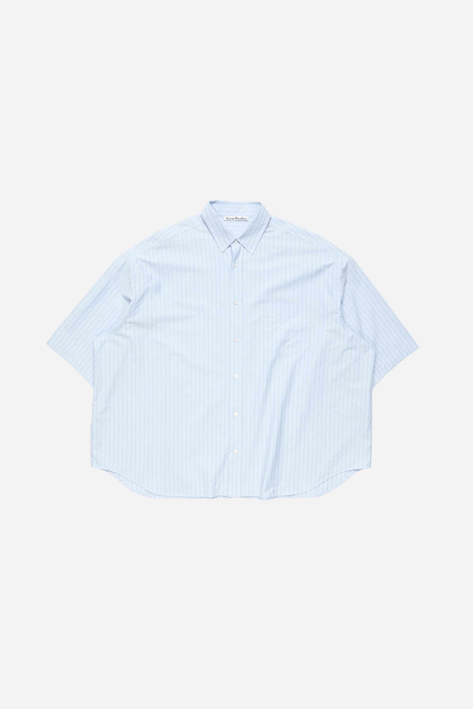 Acne Studios - ストライプポプリンシャツ - ベビーブルー