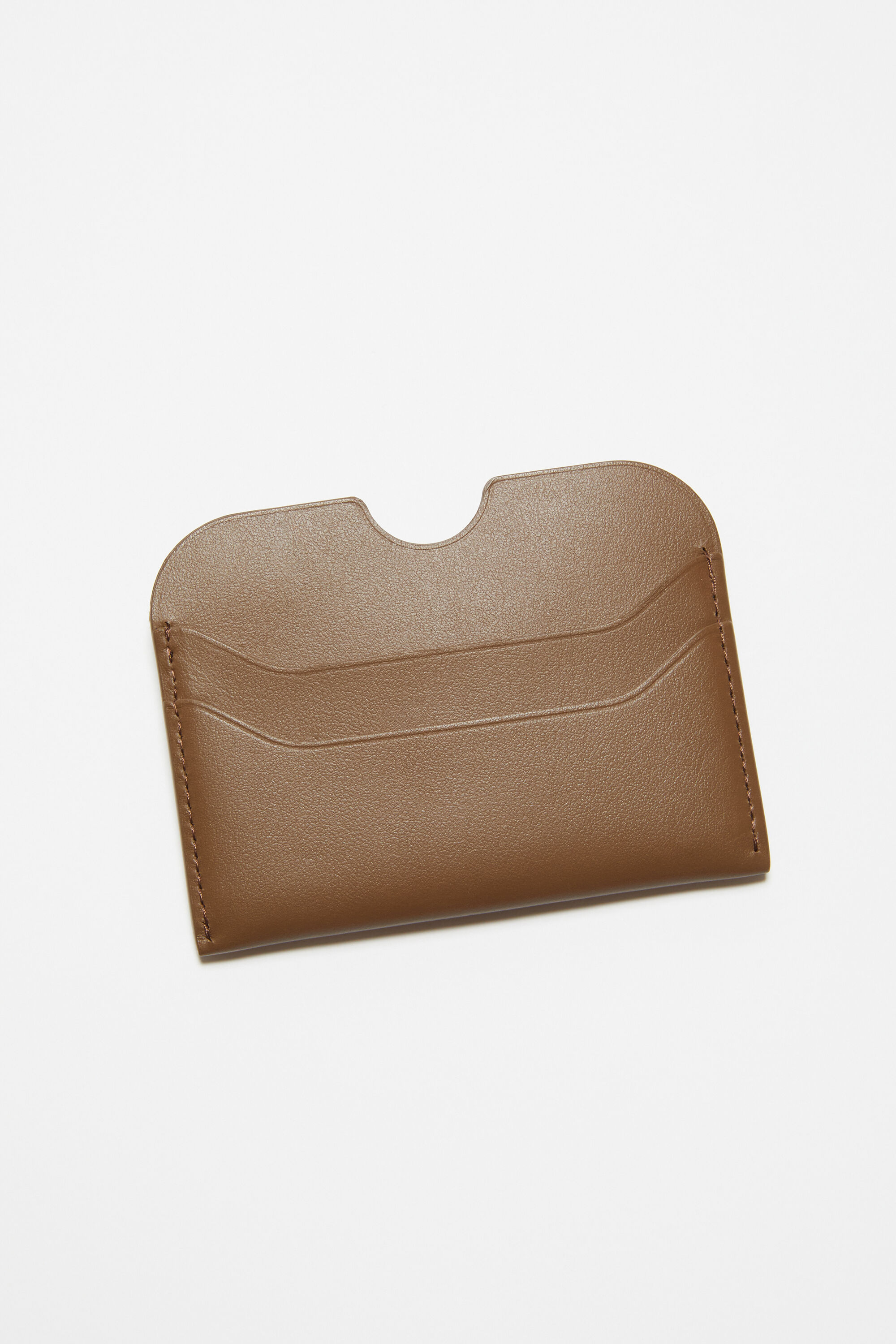 Acne Studios - Leather card holder - Camel brown
