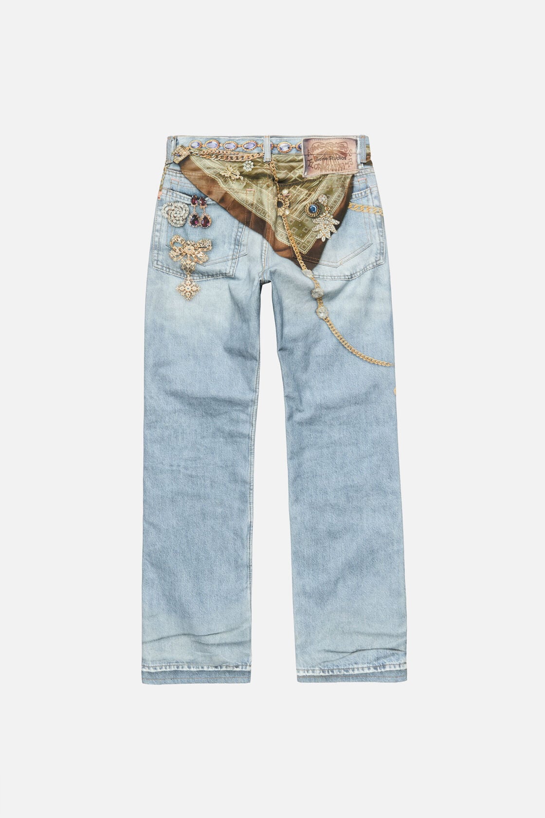 Printed cotton canvas jeans, Light blue, 2000x