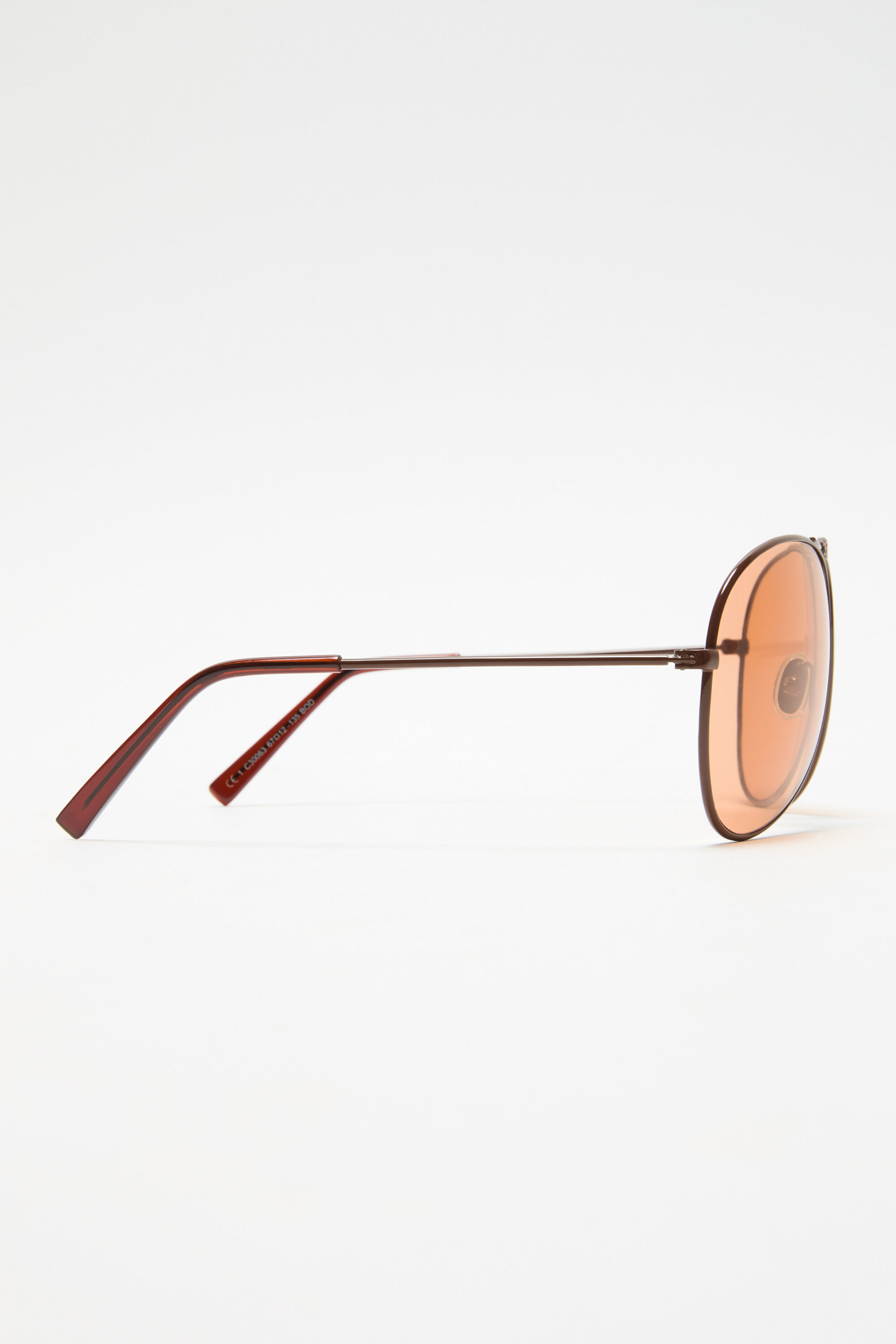 Acne Studios - Metal aviator sunglasses - Brown/orange