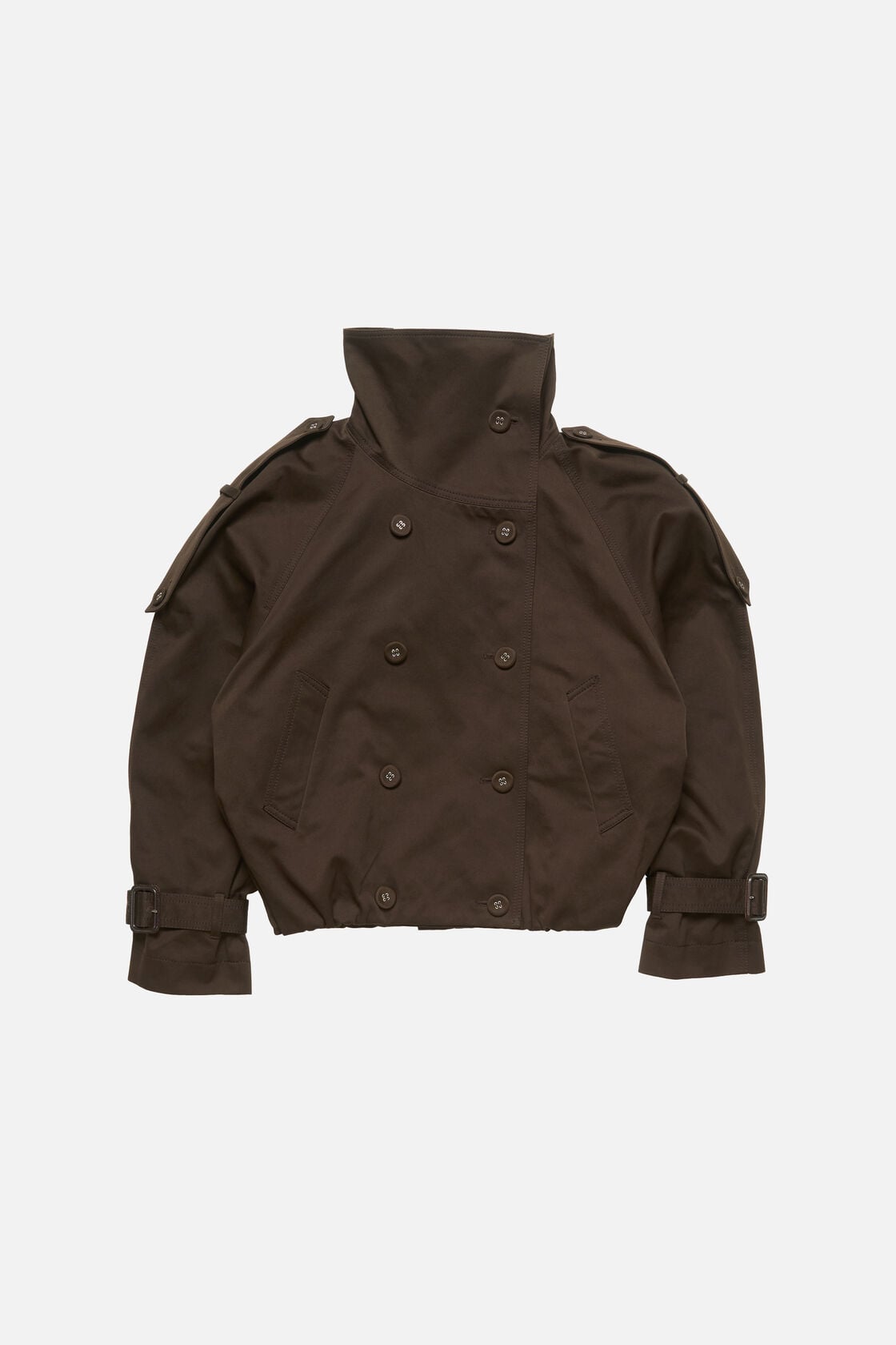 Short trench coat, Chestnut brown, 2000x