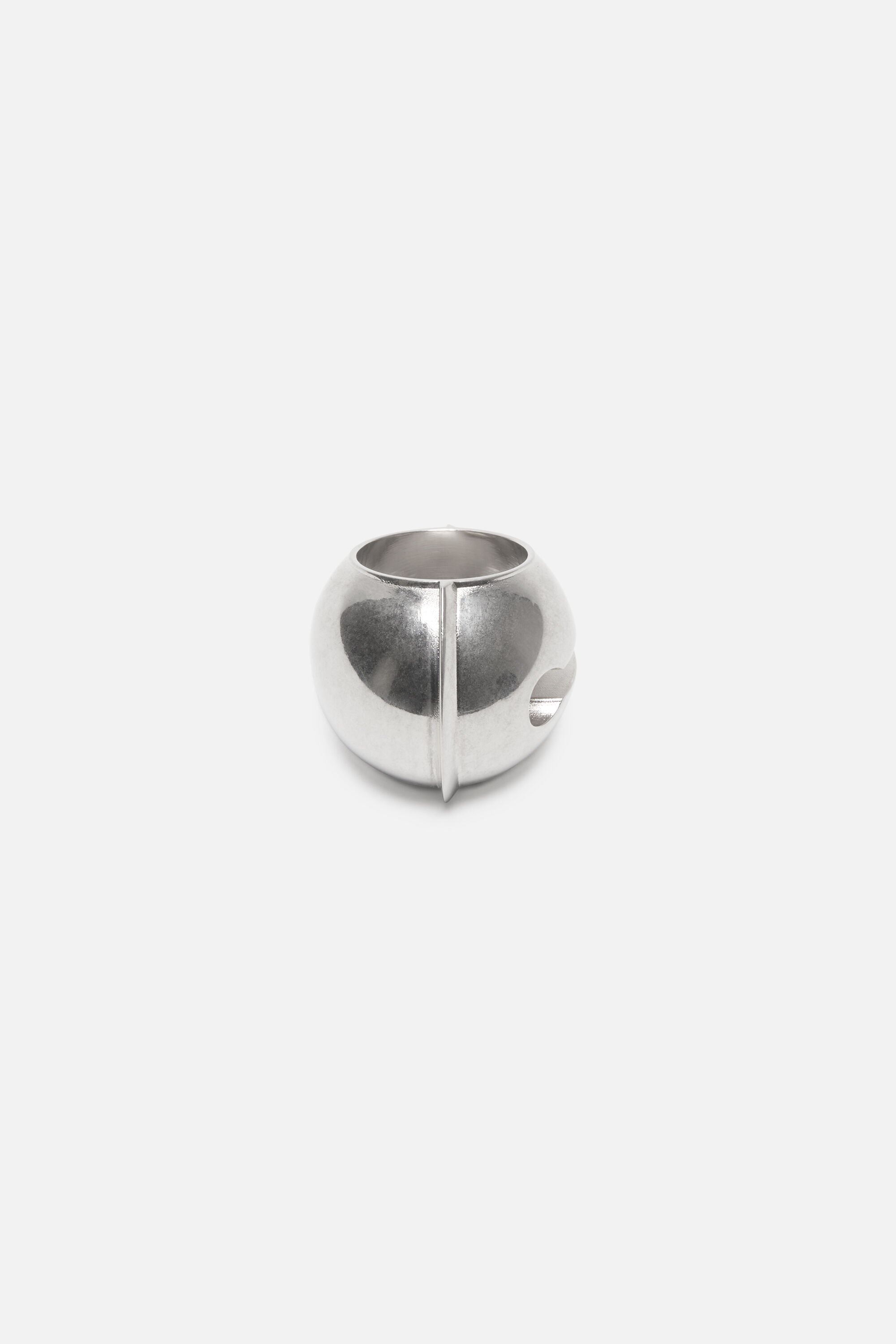 Acne Studios - Bell metal ring - Semi matt silver
