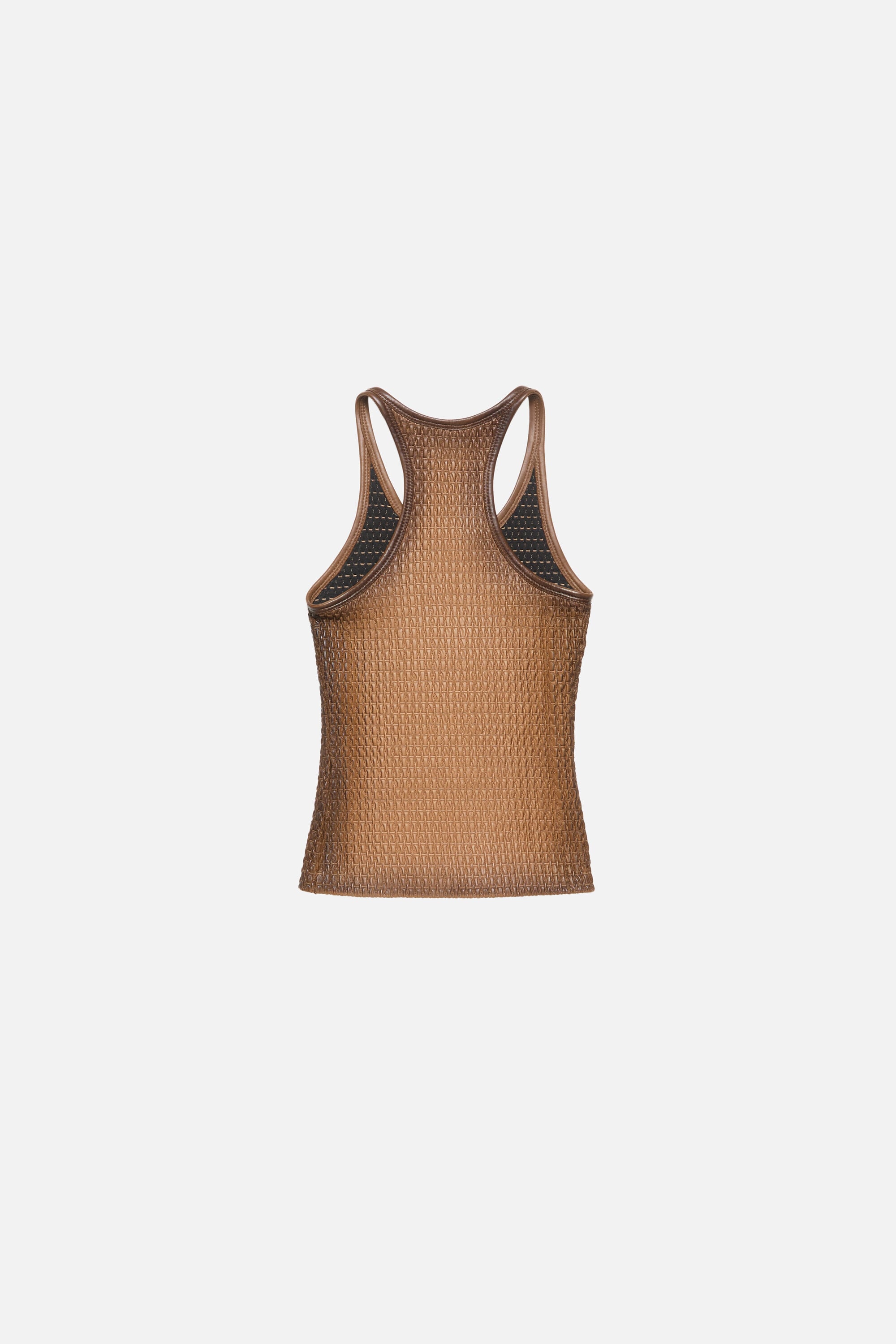 Acne Studios - レザータンクトップ - ブラウンシュガー