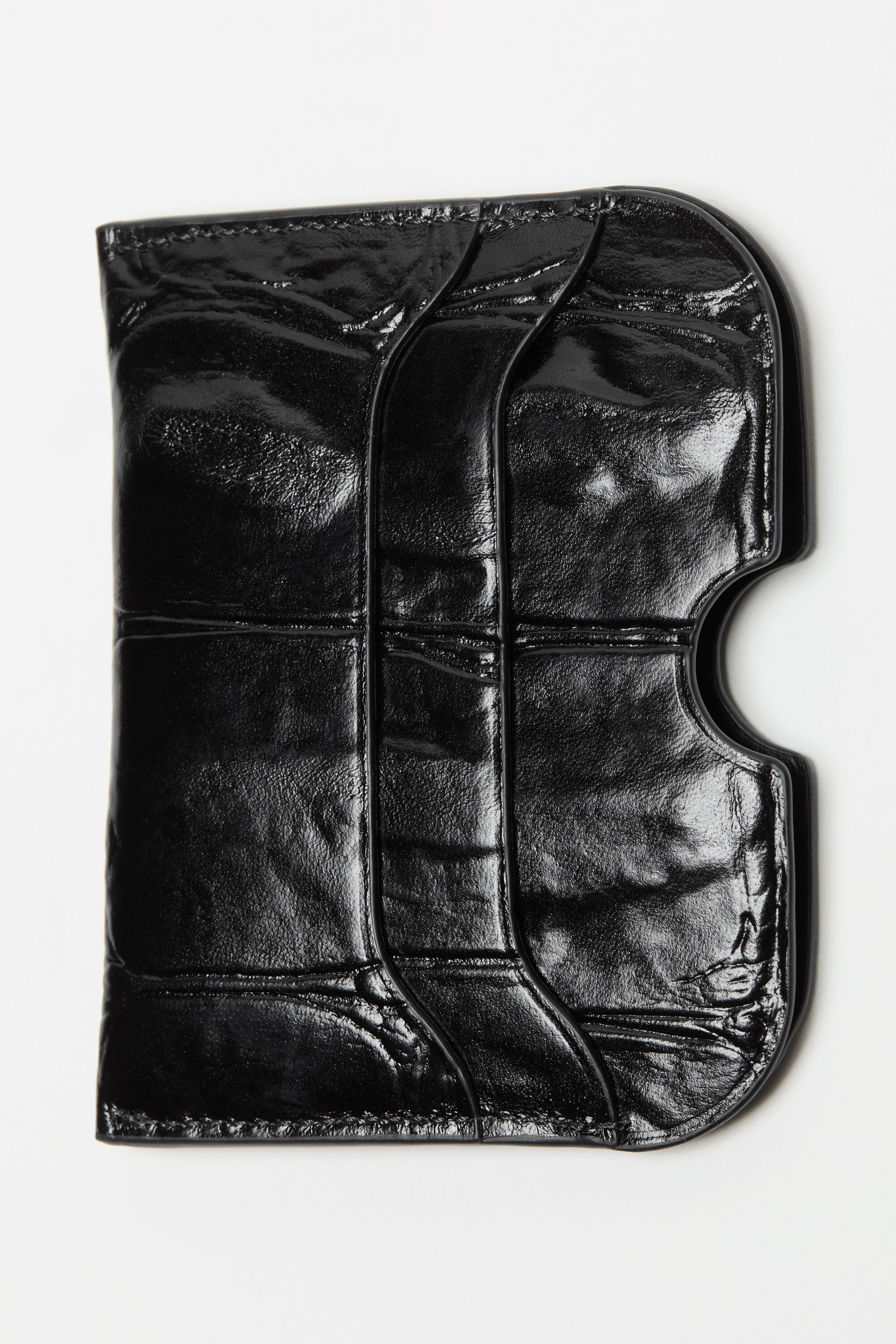 Acne Studios - レザーカードホルダー - ブラック