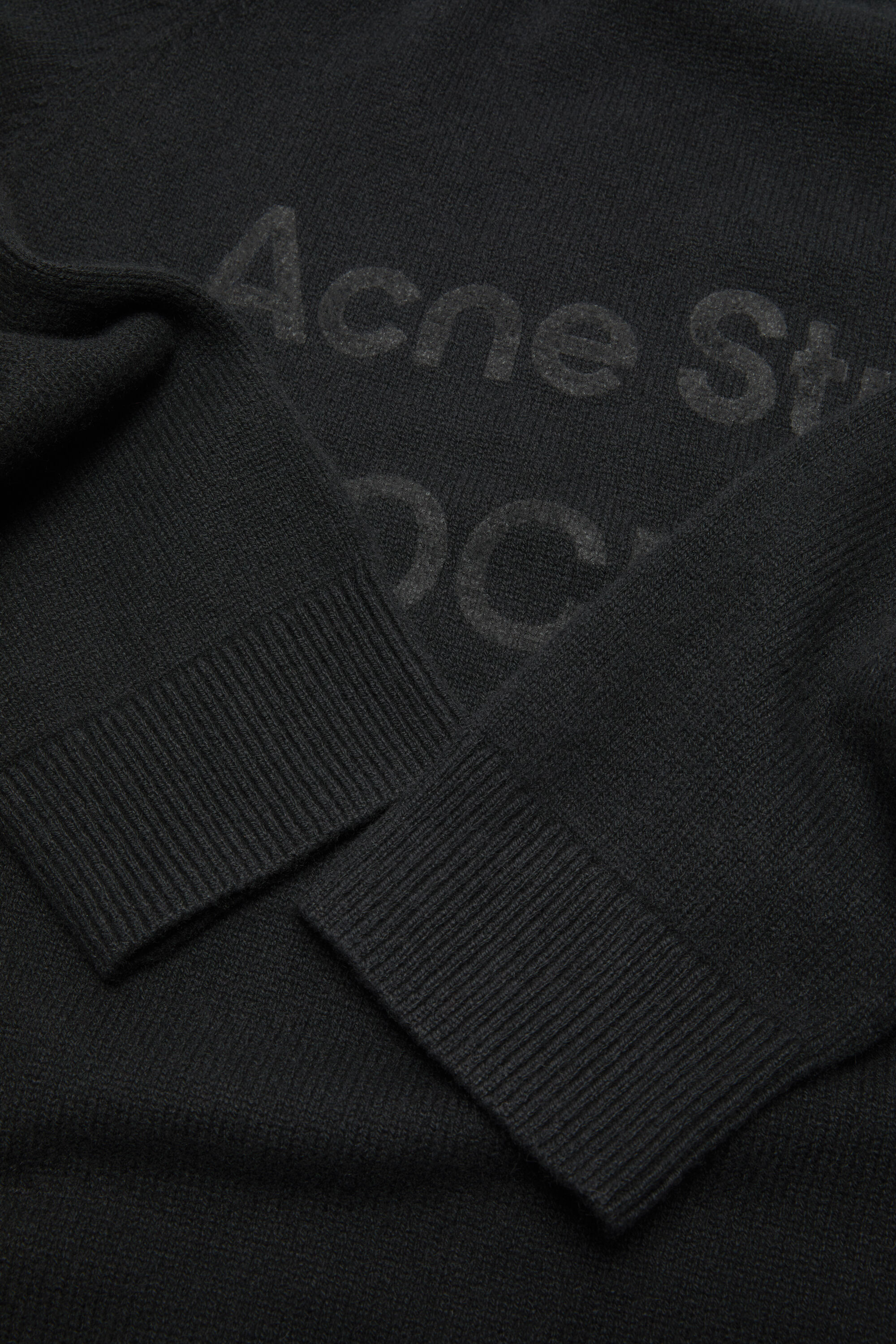 Acne Studios - Wool logo jumper - Black/black