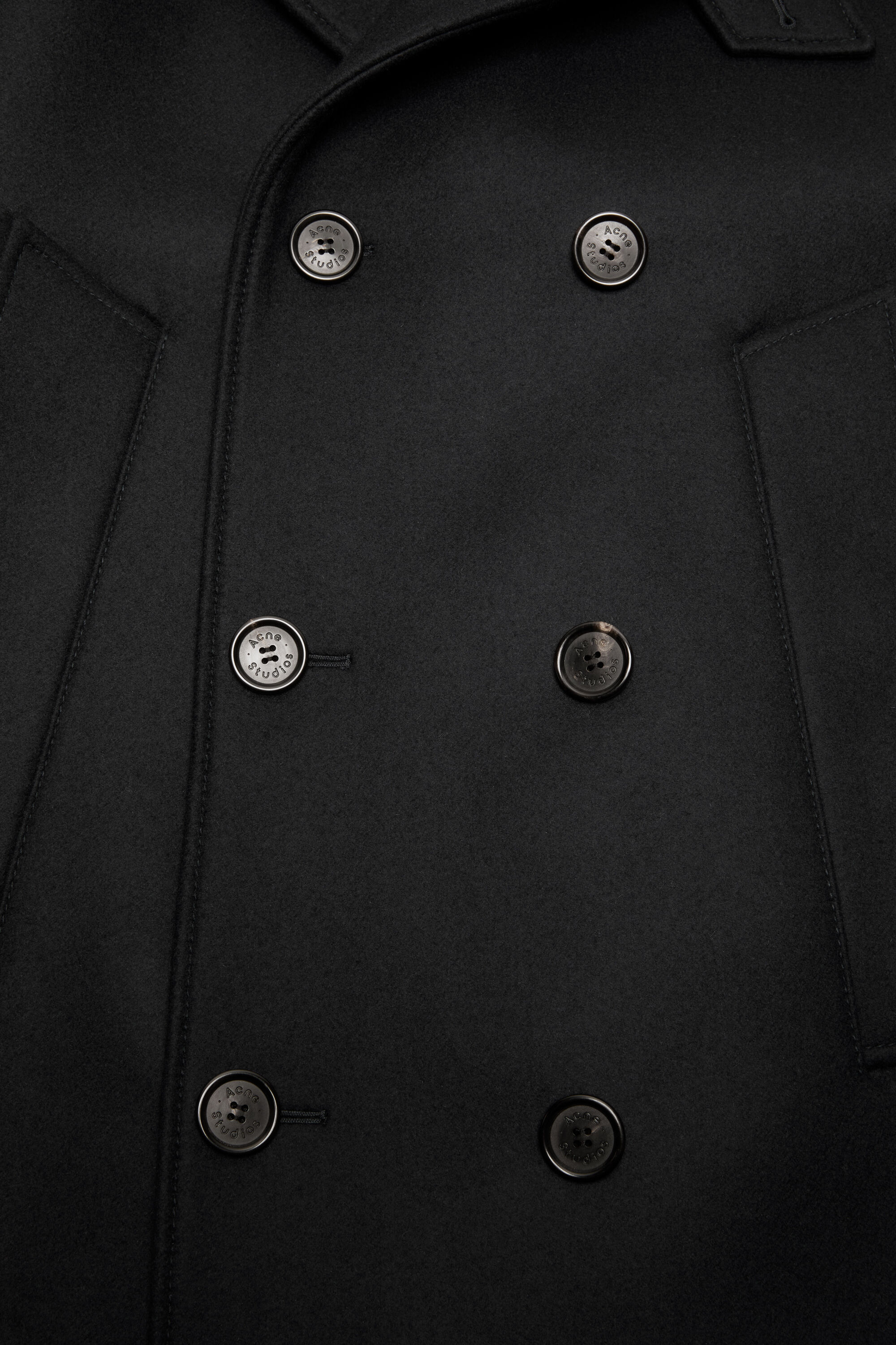 Acne Studios - Wool peacoat - Black