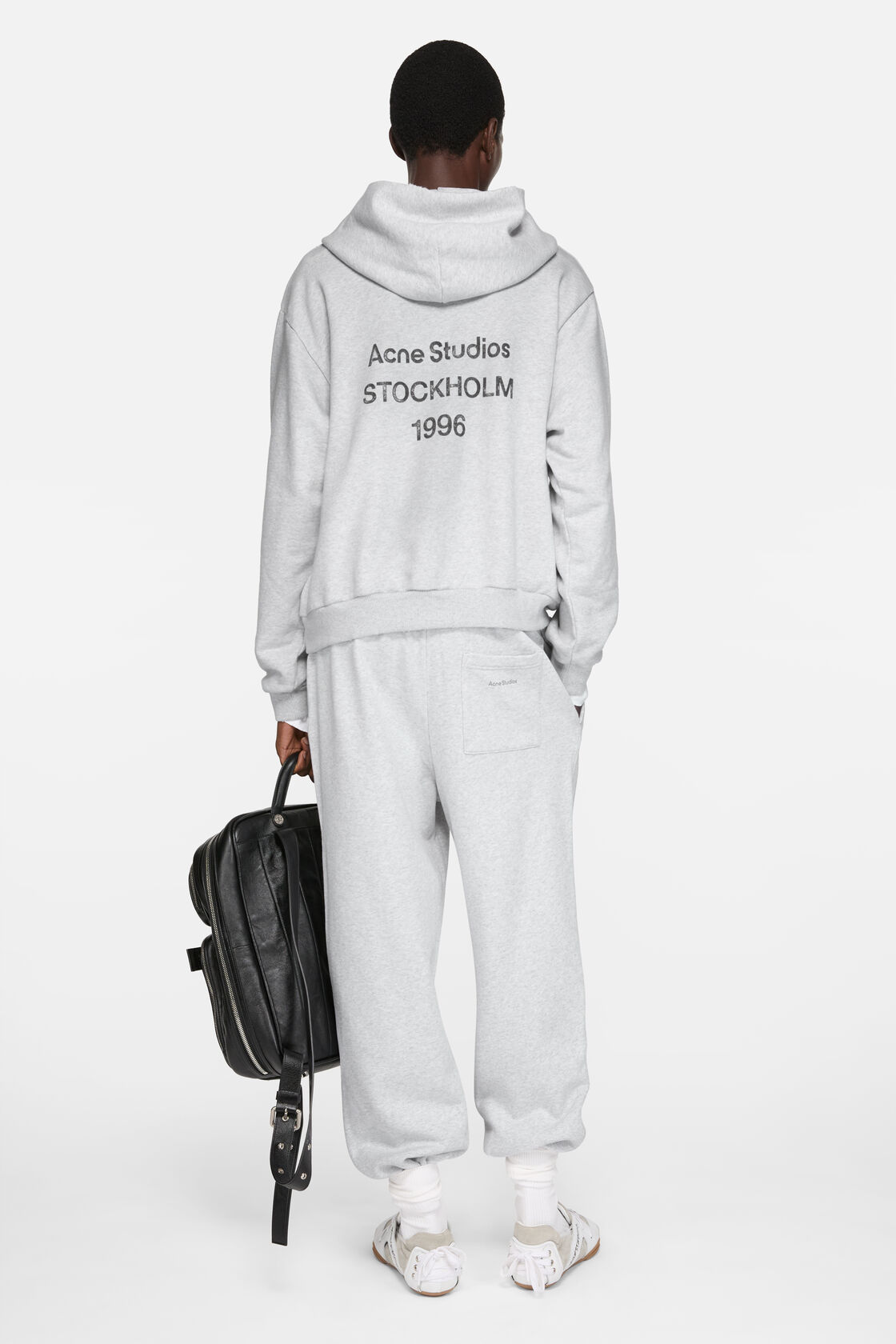 Logo hooded sweater, Pale Grey Melange, 2000x