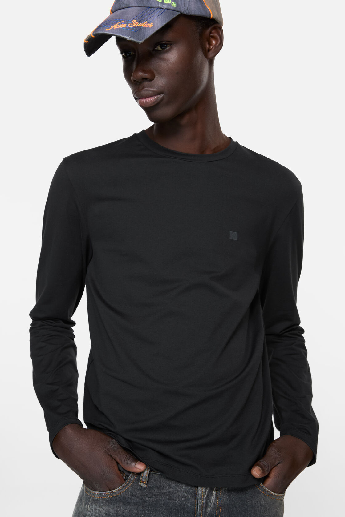 Face logo t-shirt, Black, 2000x