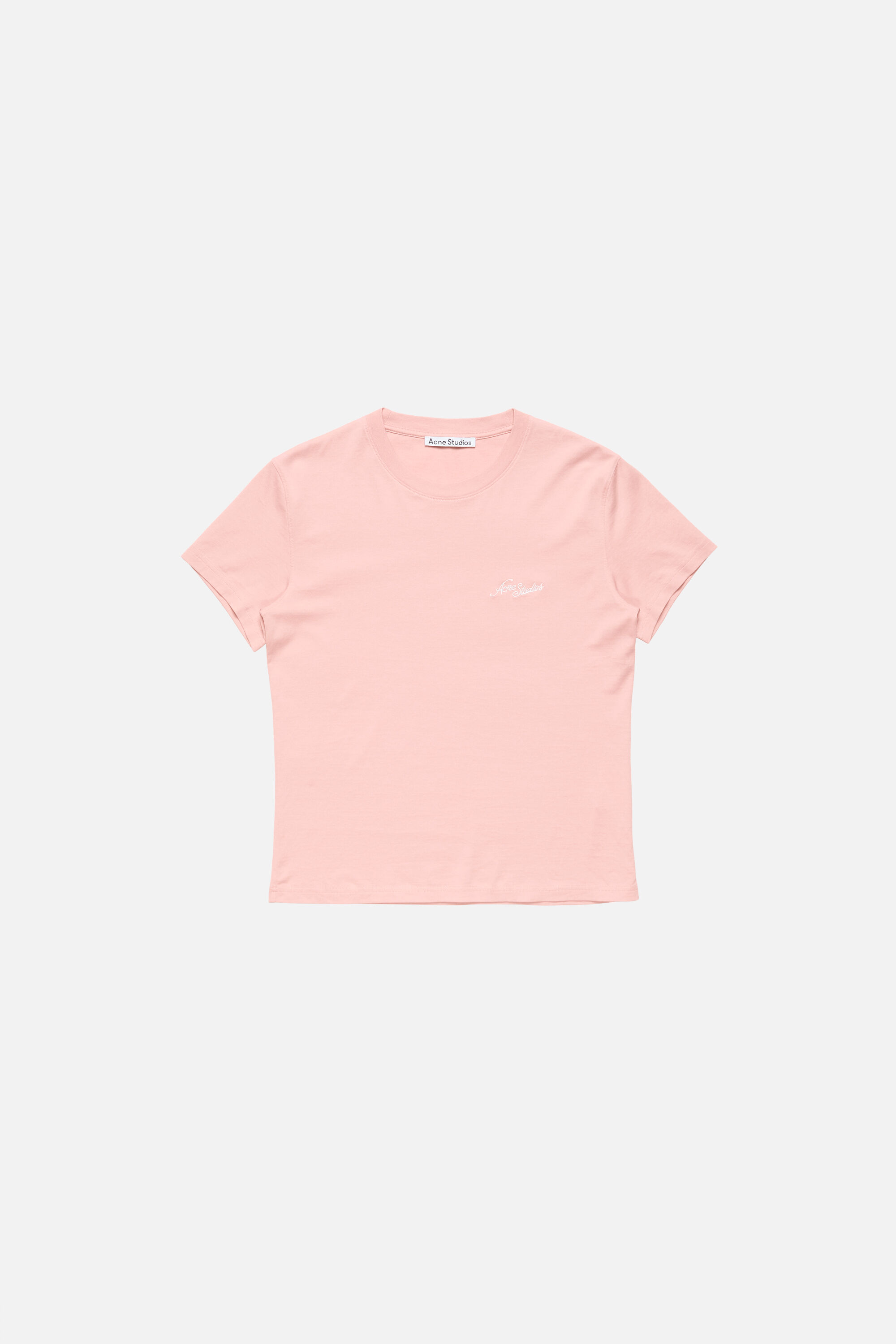 Acne Studios - Fitted t-shirt with logo - Faded pink