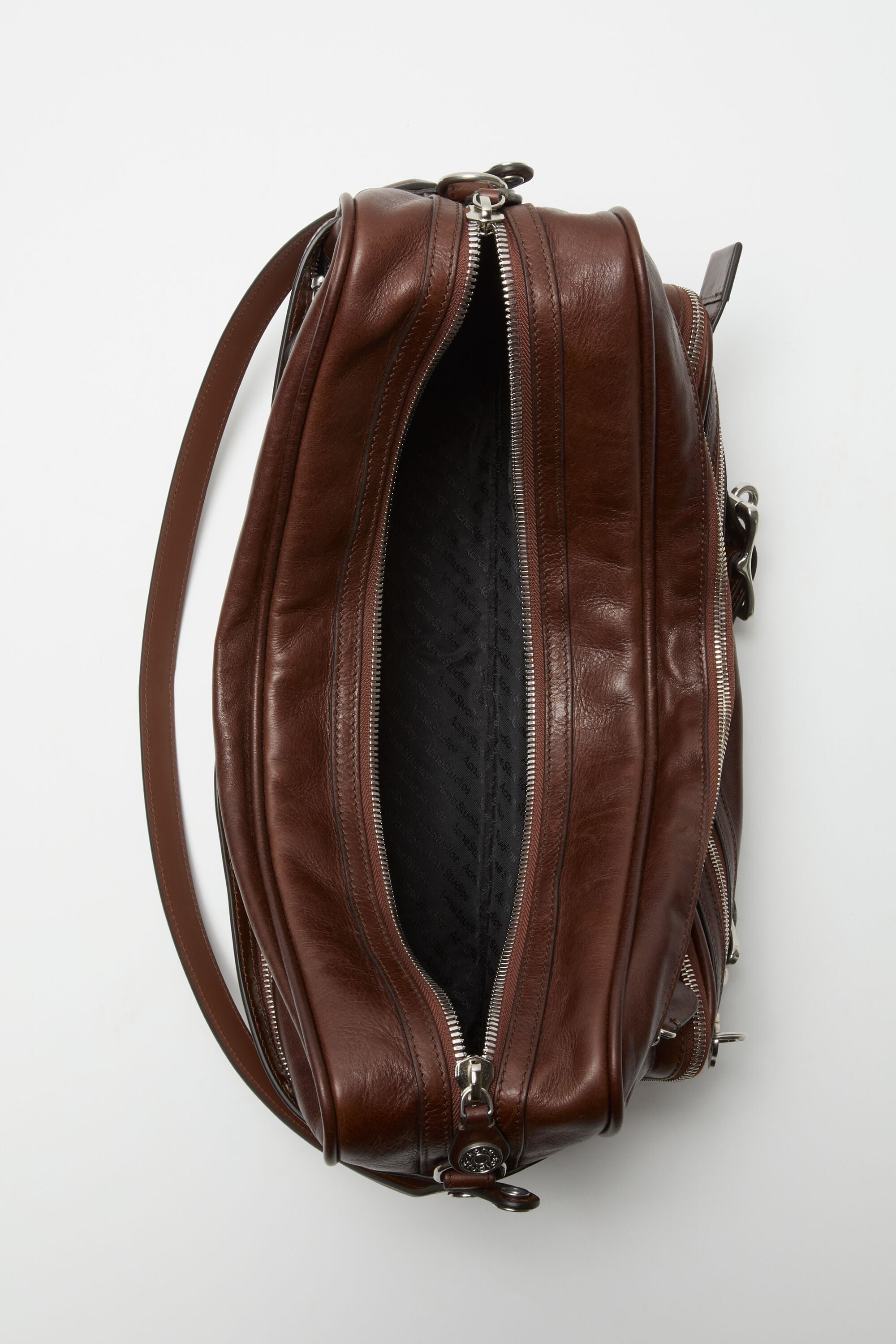 Acne Studios - Camero Camera bag with buckles - Cognac brown