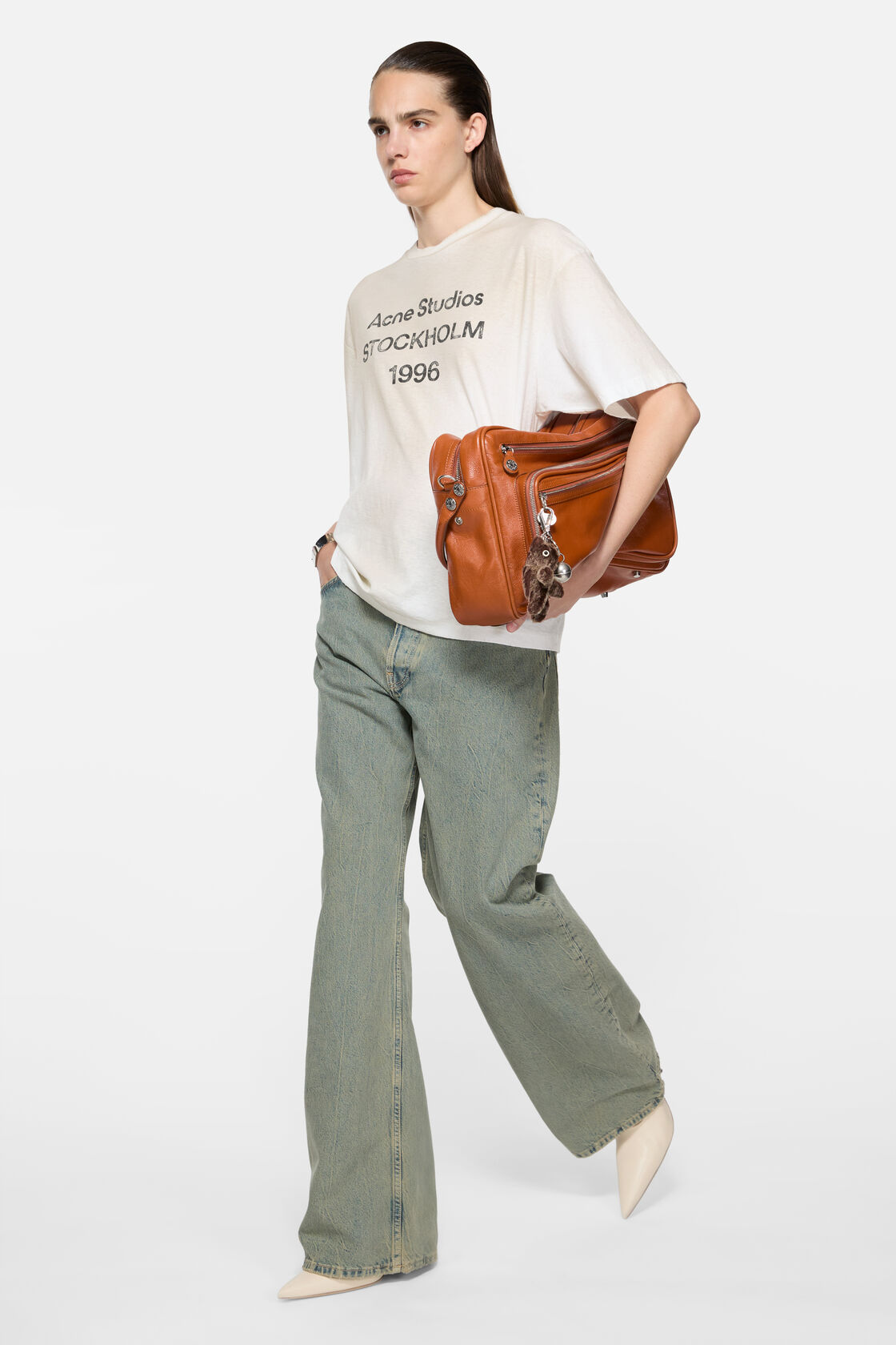 Logo t-shirt - Relaxed fit, Dusty white, 2000x