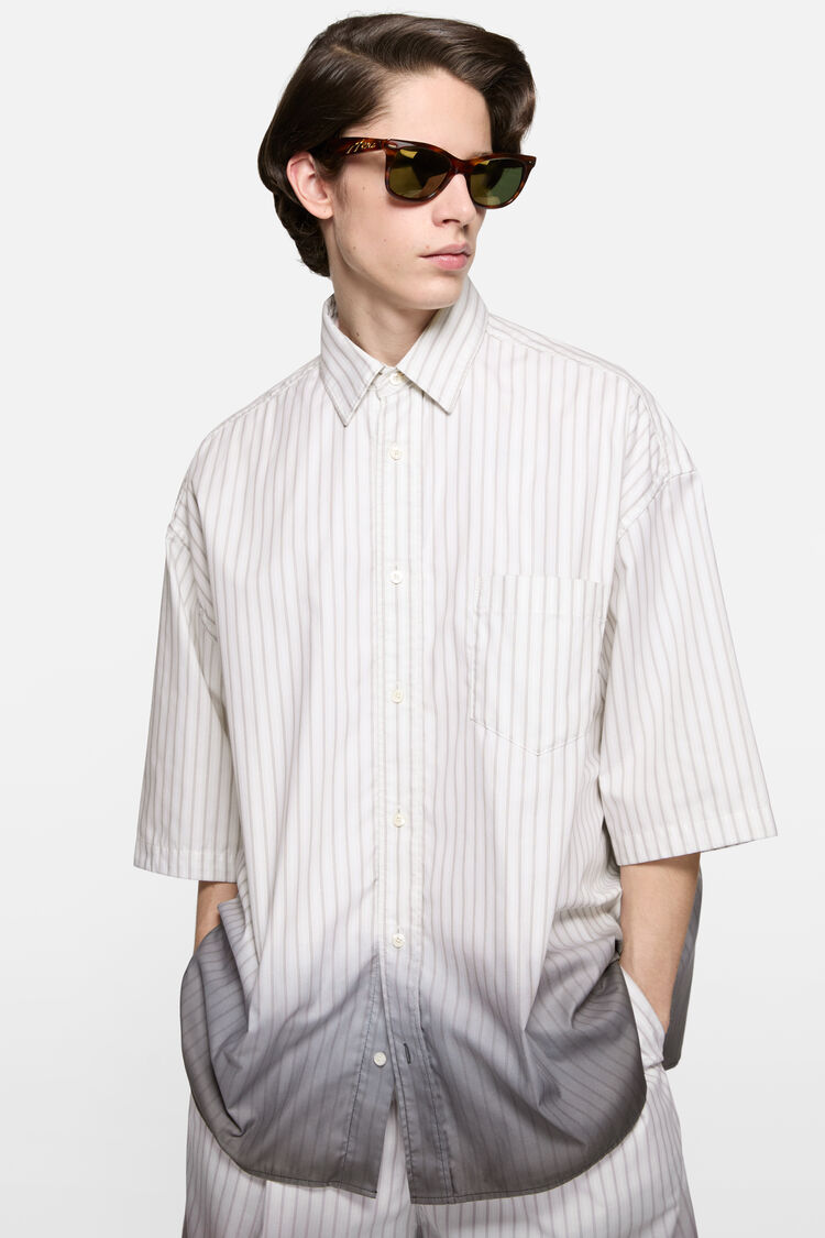 Dip-dyed button-up shirt