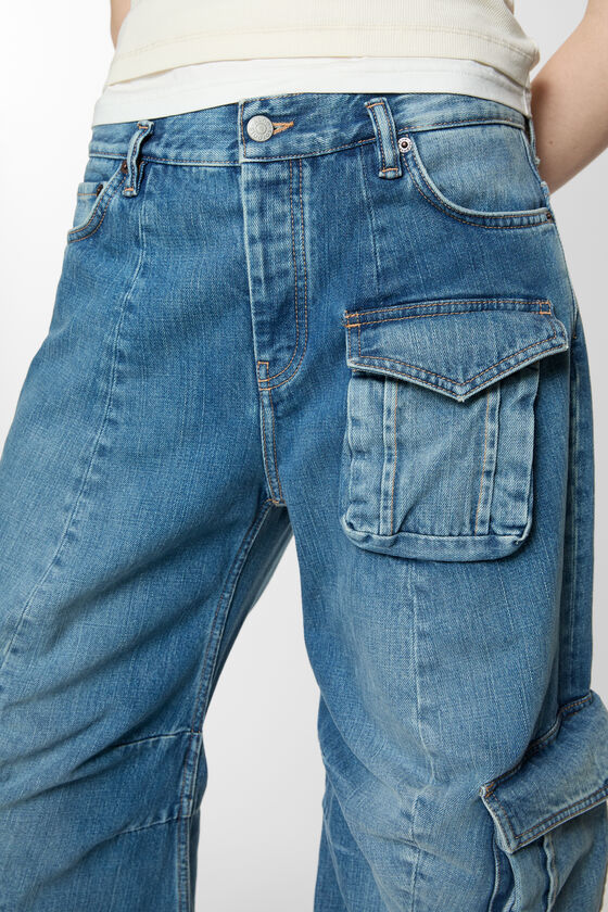 Acne Studios - デニムカーゴトラウザーズ - ミッドブルー
