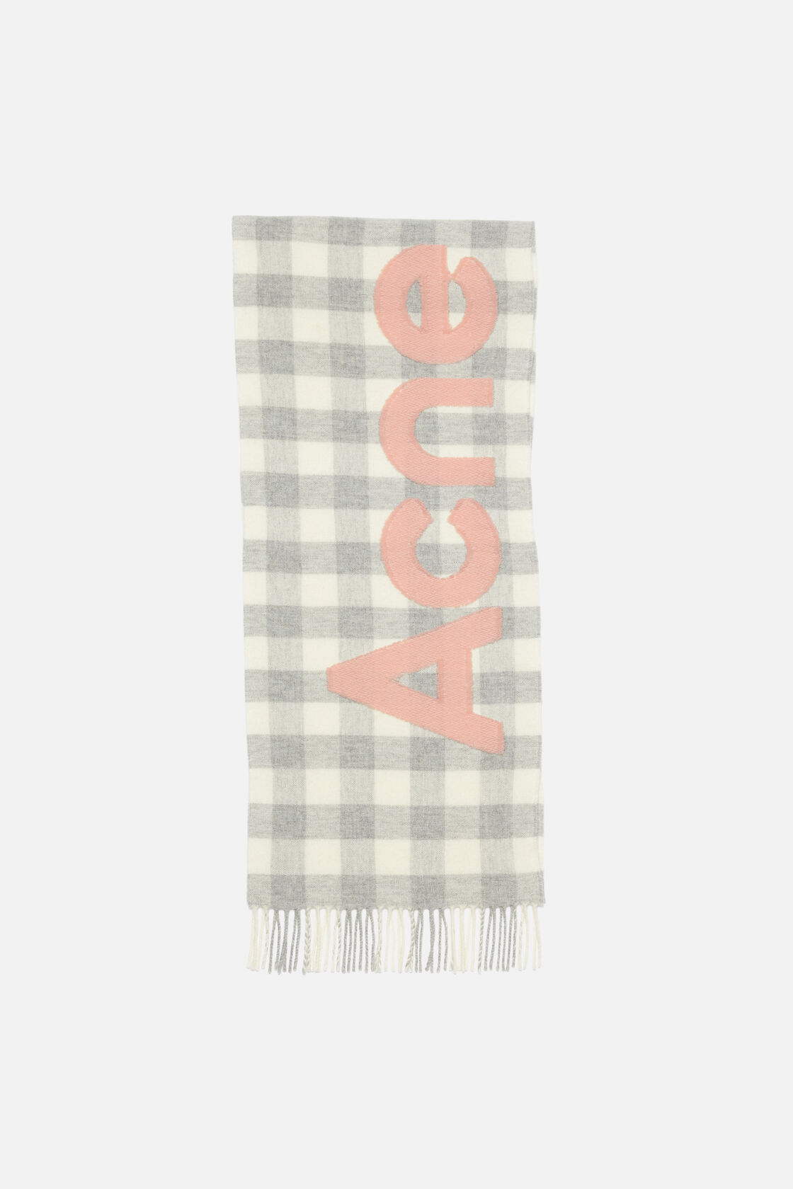 Check logo scarf, Grey/pink, 2000x