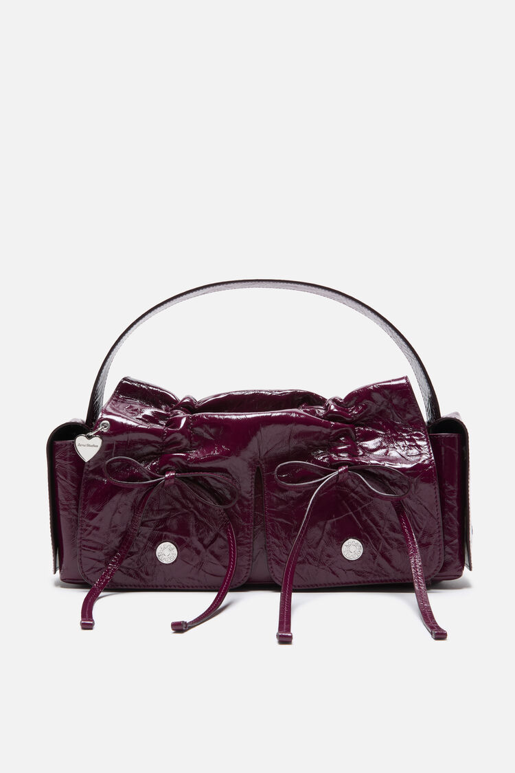 Multipocket New Crinkled Patent S, Berry pink