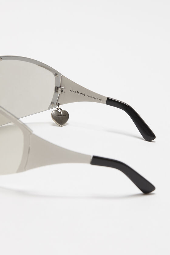Acne Studios - Sonnenbrille mit Metallrahmen - Silber/transparent