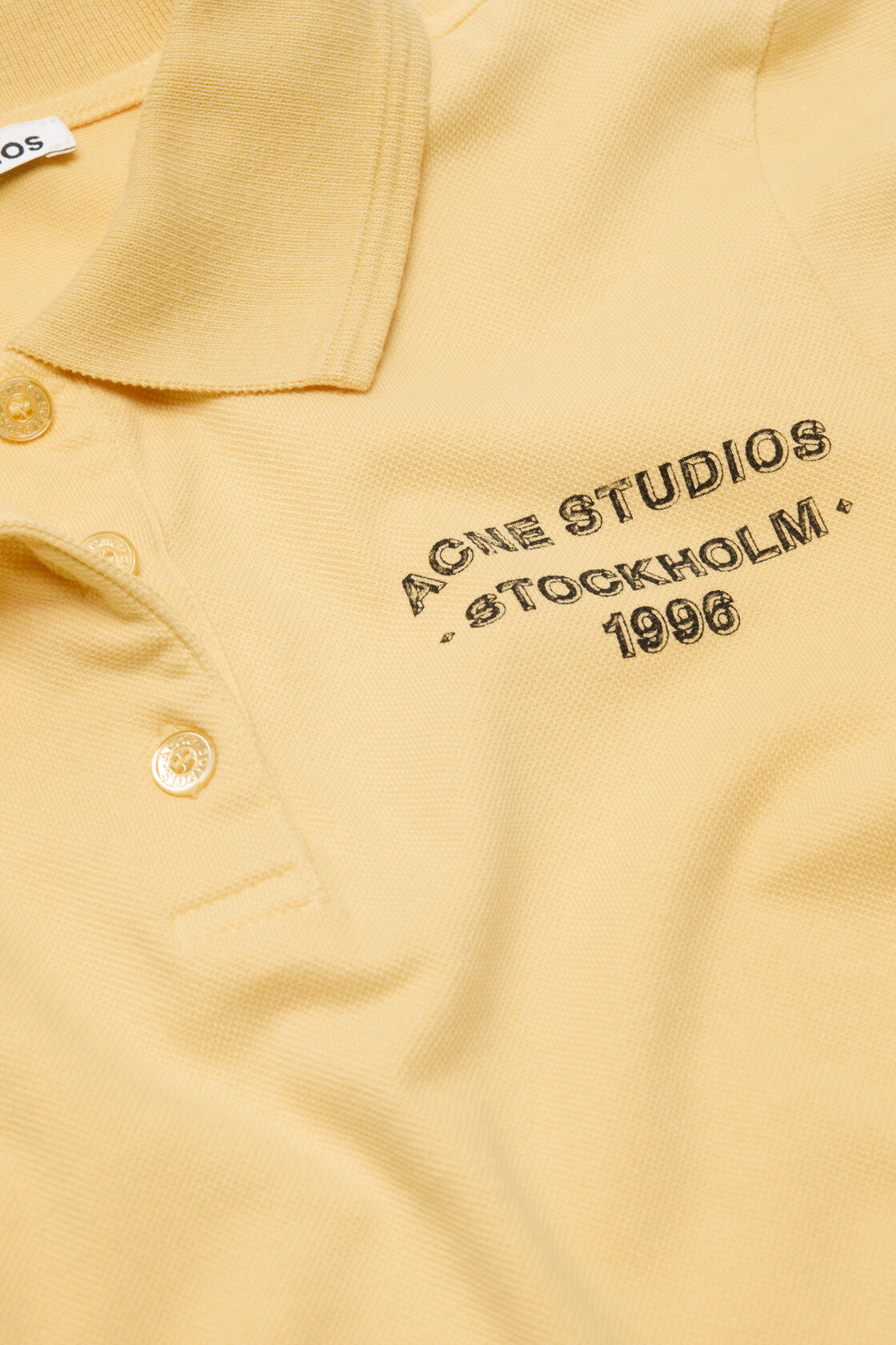 Washed polo t-shirt, Warm yellow, 2000x