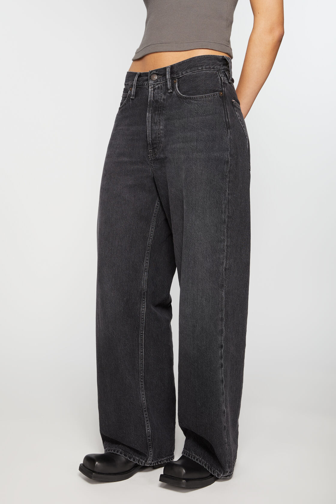 Loose fit jeans - 1981F, Black, 2000x