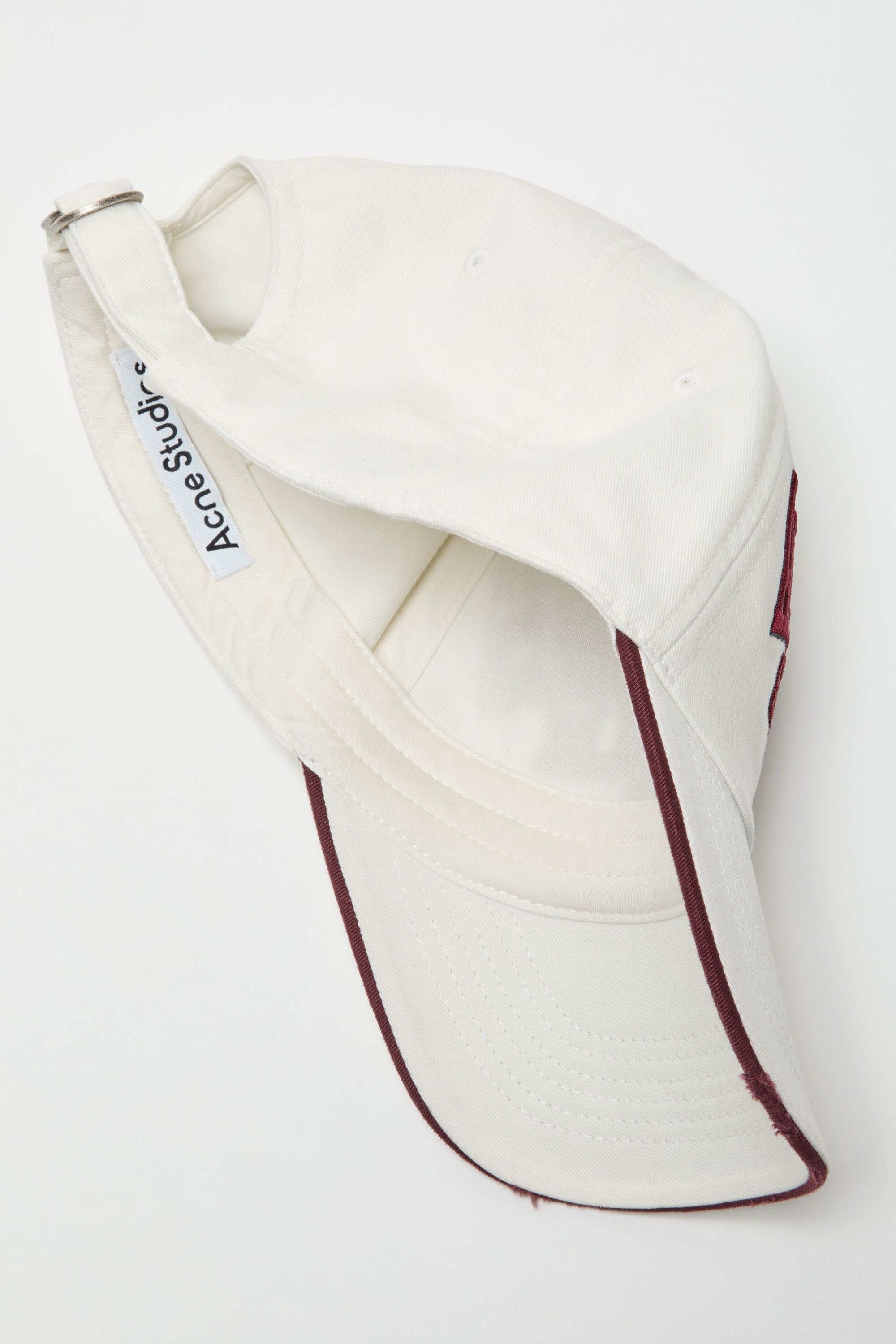 Acne Studios - Embroidered logo hat - White/red
