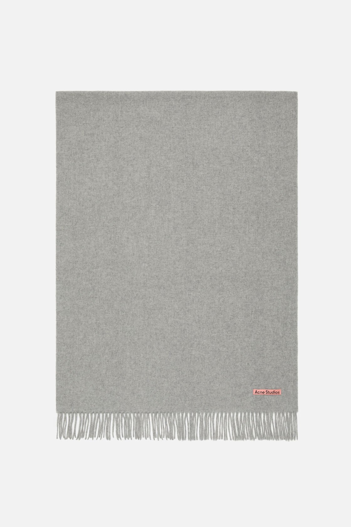 &Eacute;charpe oversize en laine &agrave; franges, Gris clair chin&eacute;, 2000x